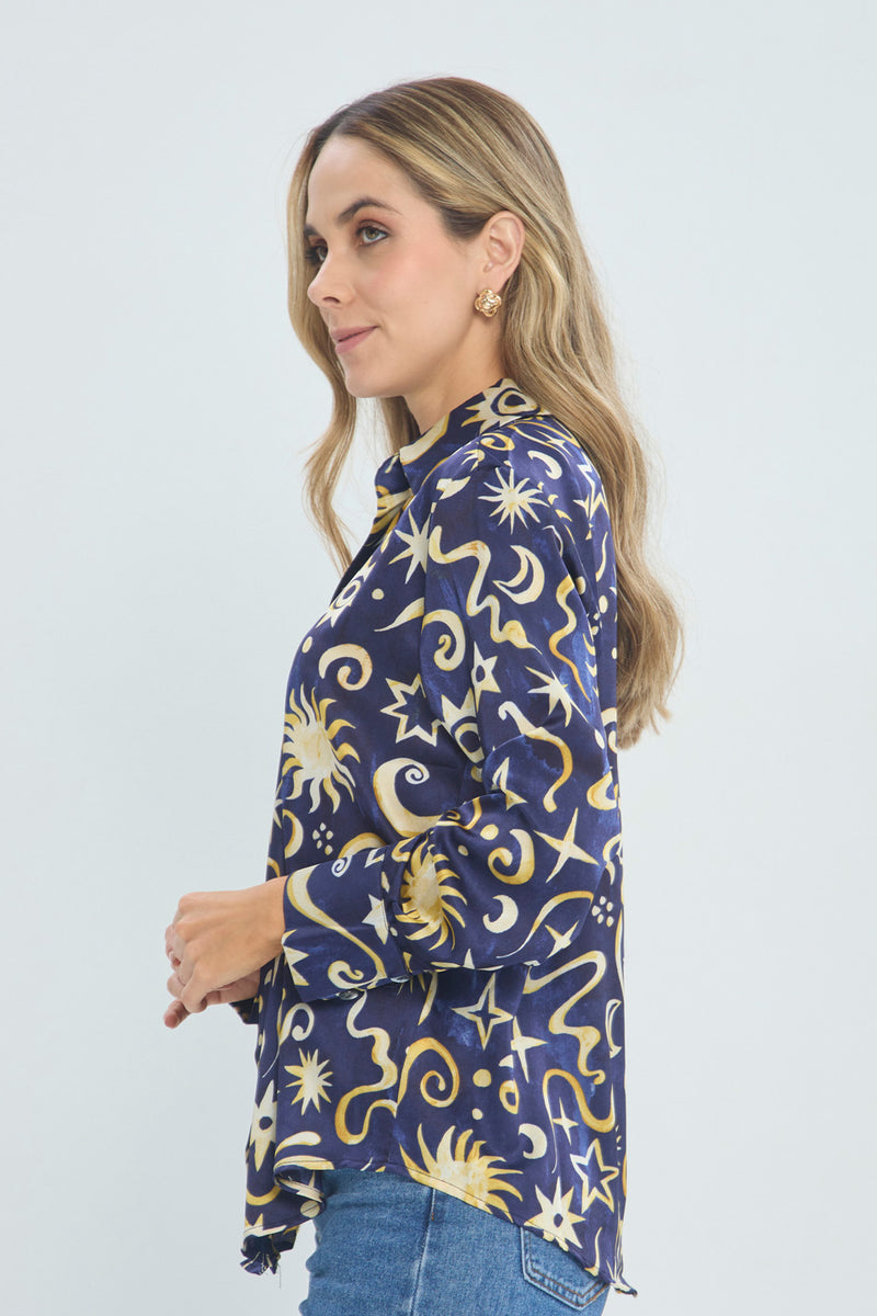 Camisa Satinada vista 2 - Outlet BYBLA Colombia