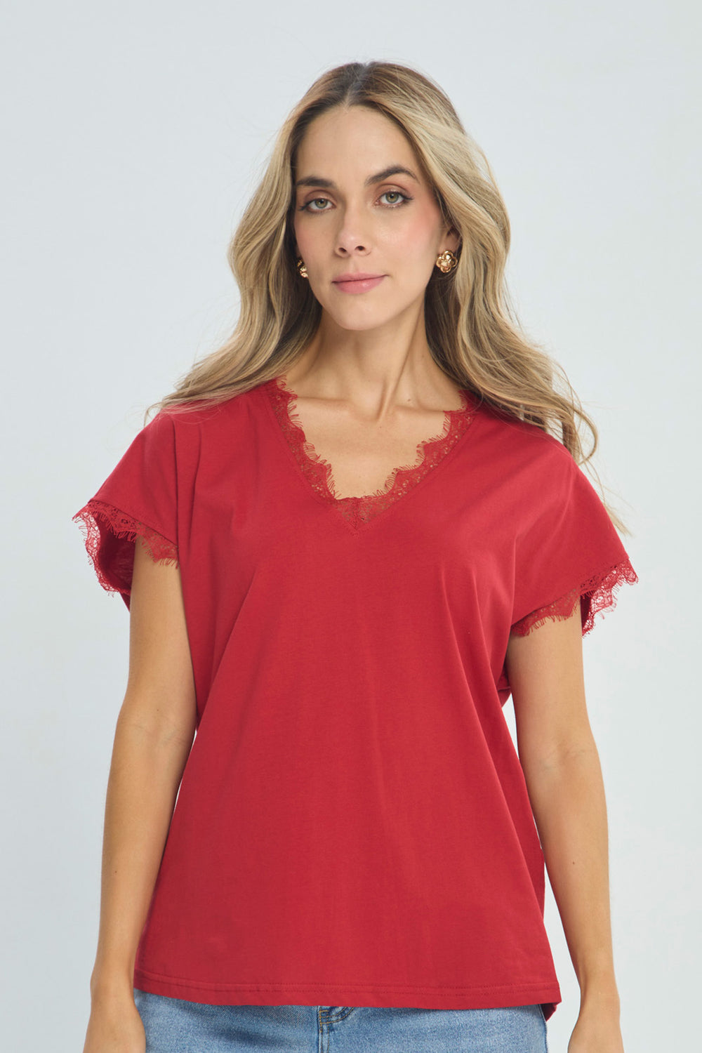 Camiseta Algodón Encaje - Outlet BYBLA Colombia