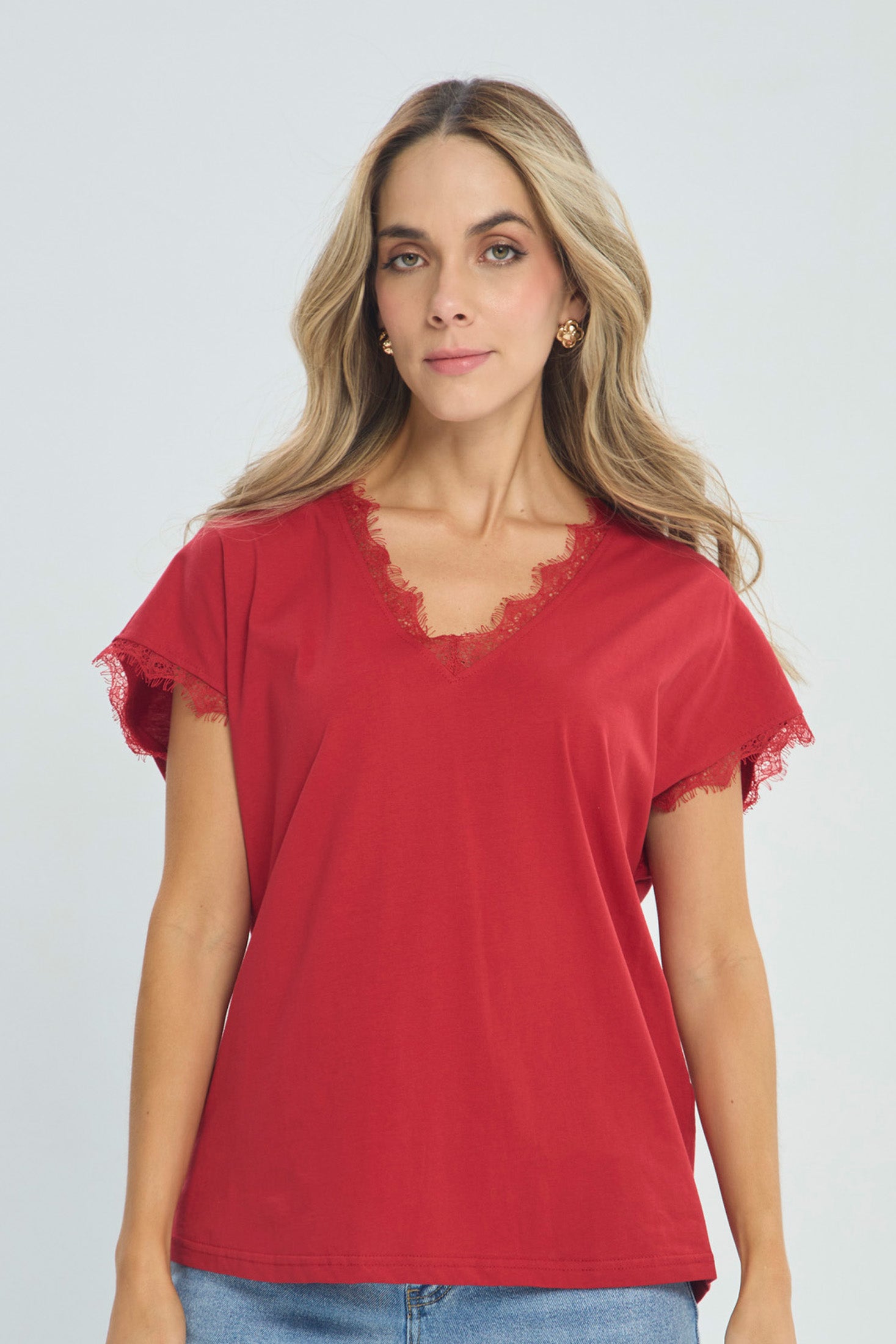 Camiseta Algodón Encaje - Outlet BYBLA Colombia