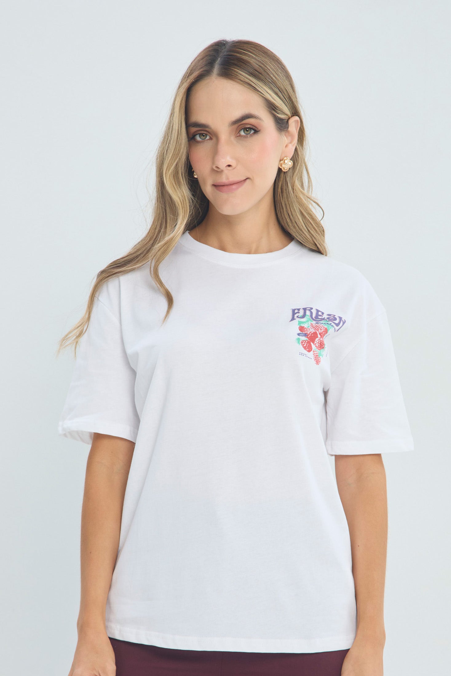 Camiseta Gráfico Fresh Raspberries - Outlet BYBLA Colombia