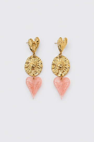 Aretes Corazón Sol