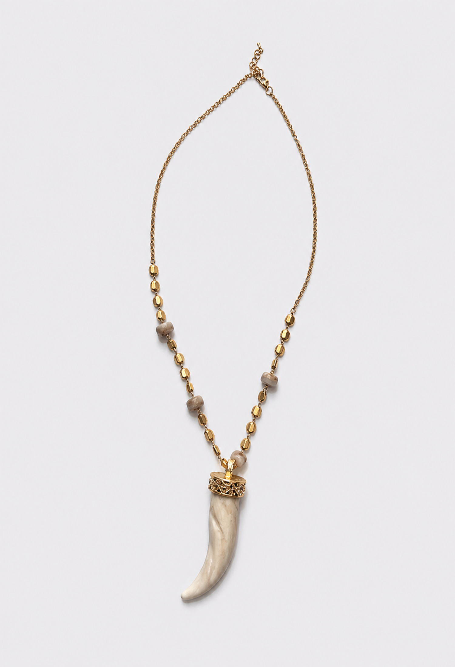 Collar Largo Colgante Colmillo
