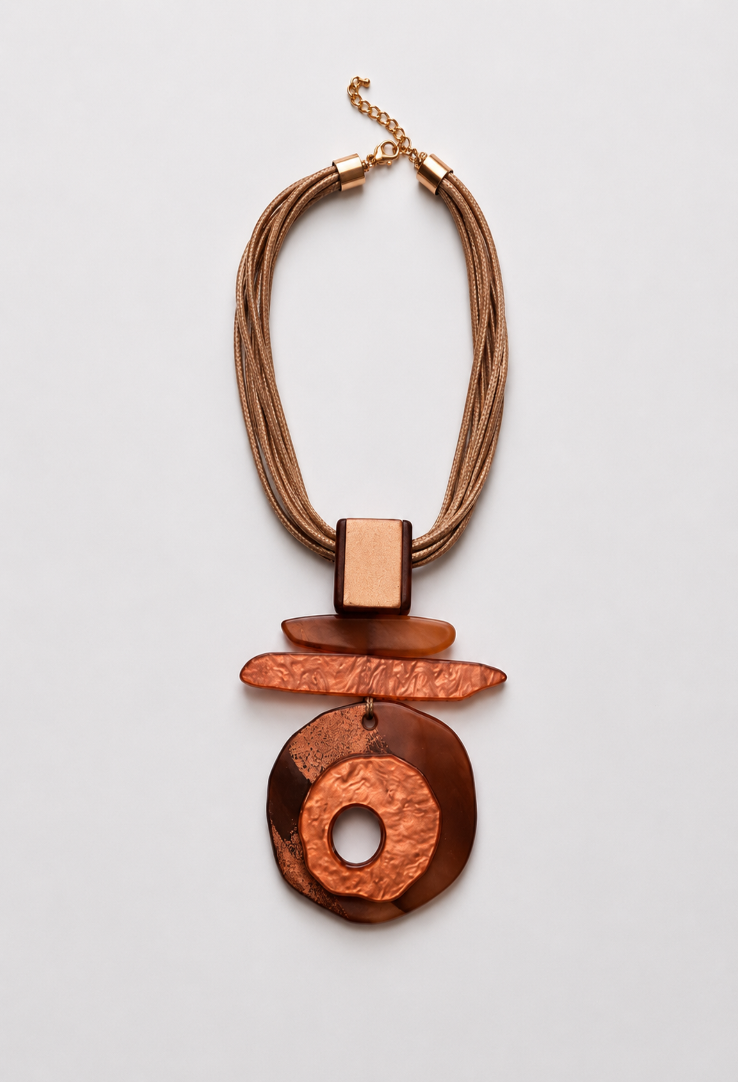 Collar Cordones Camel