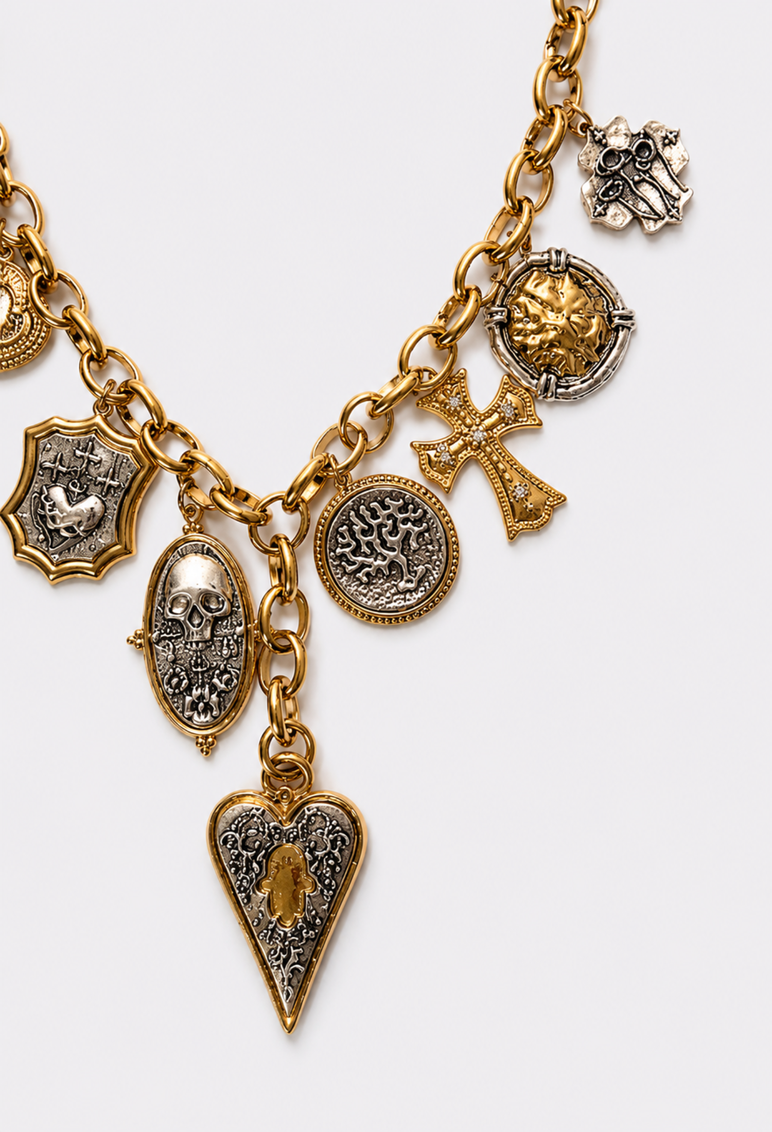 Collar Cadena Charms  Gótico