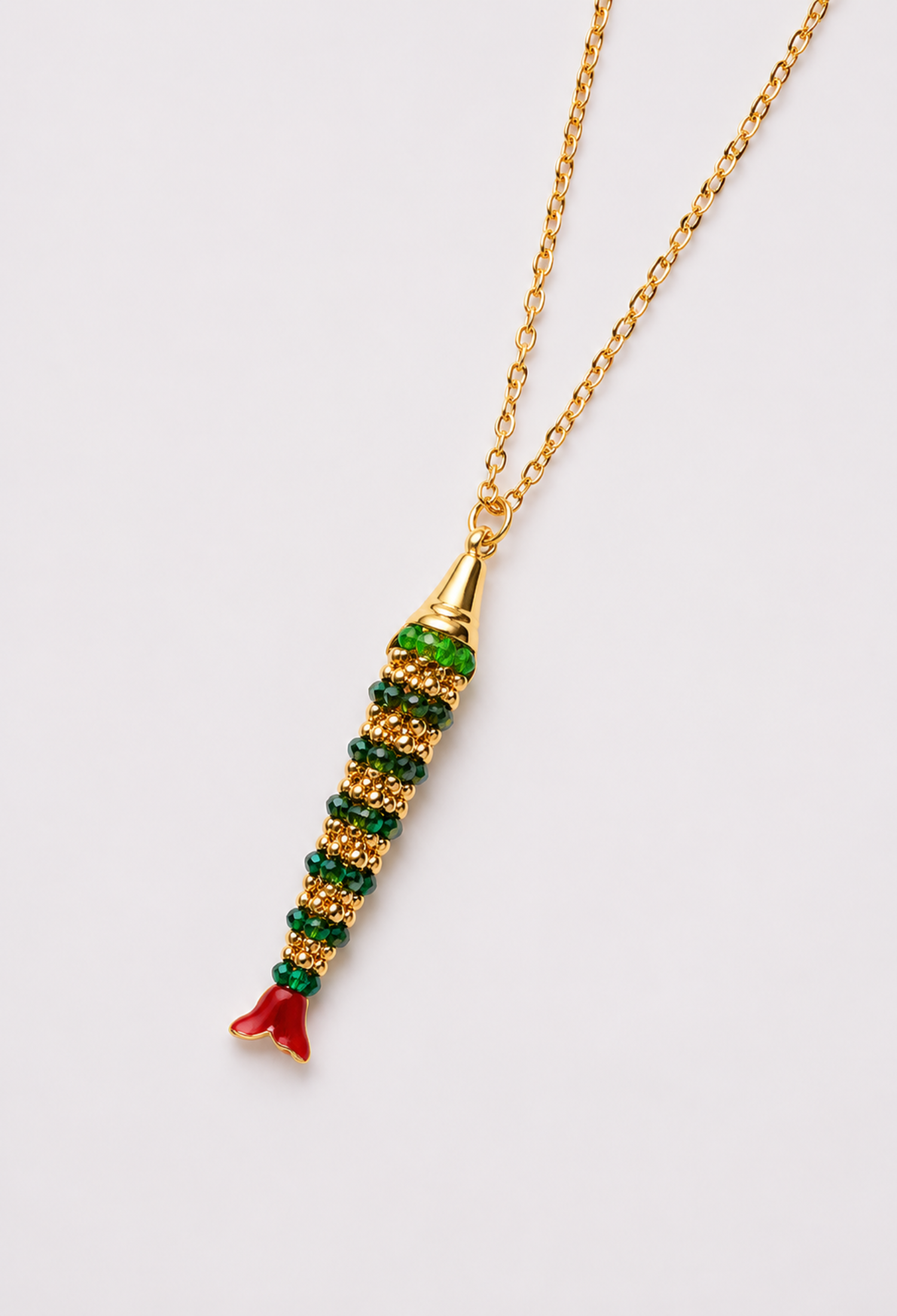 COLLAR CADENA DORADA DIJE PEZ