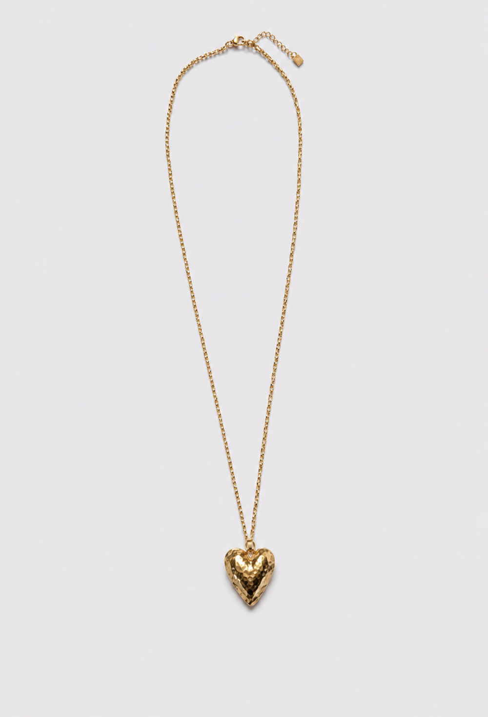 COLLAR CADENA COMBINADA DIJE CORAZÓN DORADO