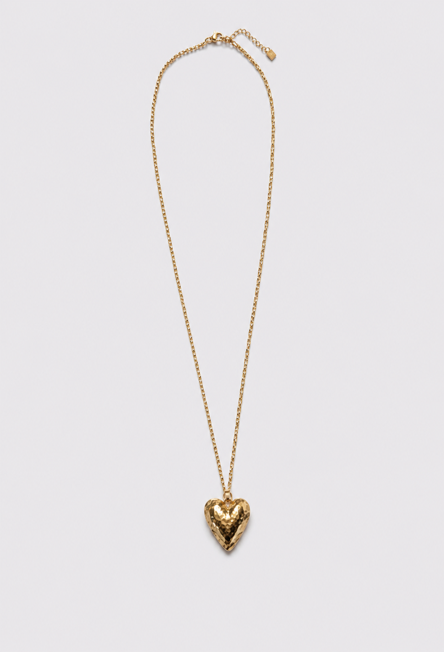 COLLAR CADENA COMBINADA DIJE CORAZÓN DORADO