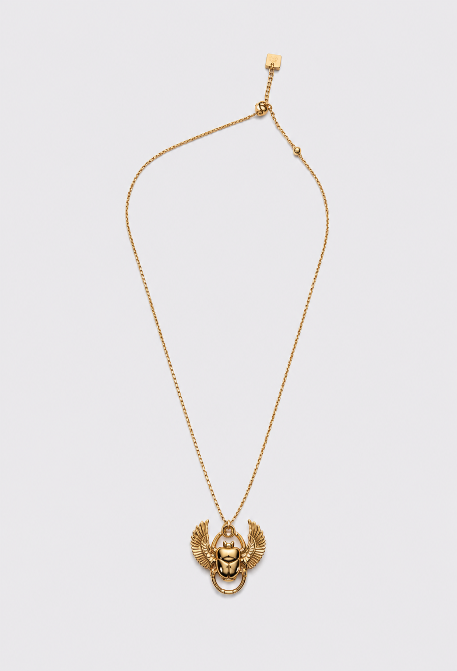 COLLAR CADENA DORADA DIJE ESCARABAJO