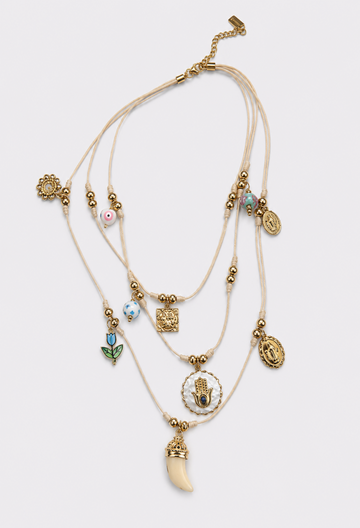 Collar Multihilo Crema