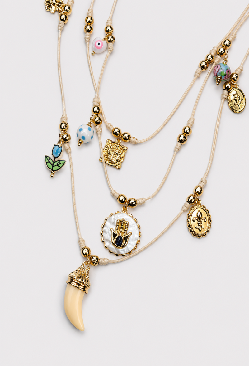 COLLAR MULTIHILO CREMA