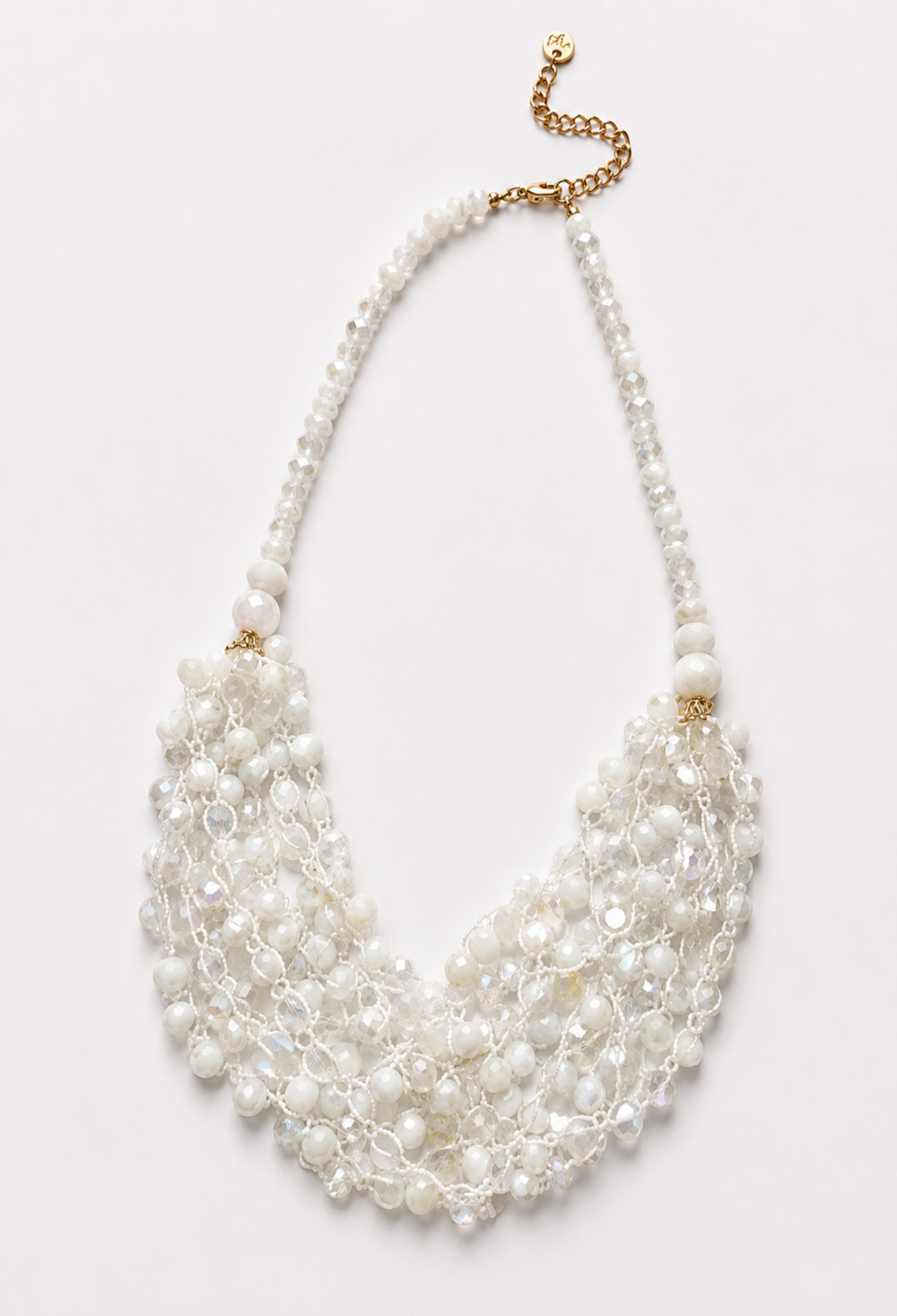 Collar Babero Blanco Iridiscente