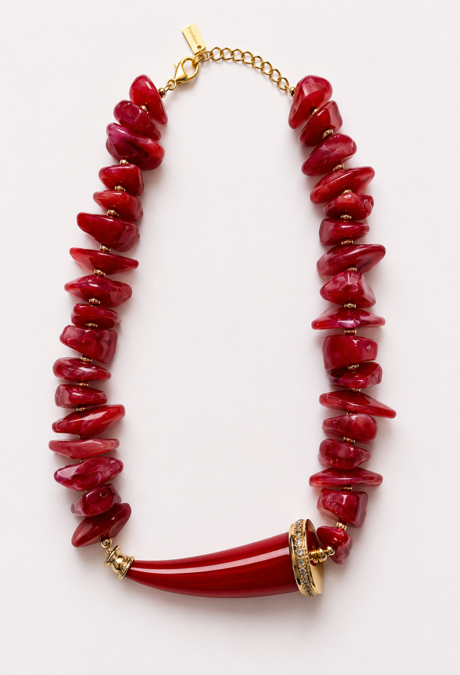 Collar Lascas Rojo