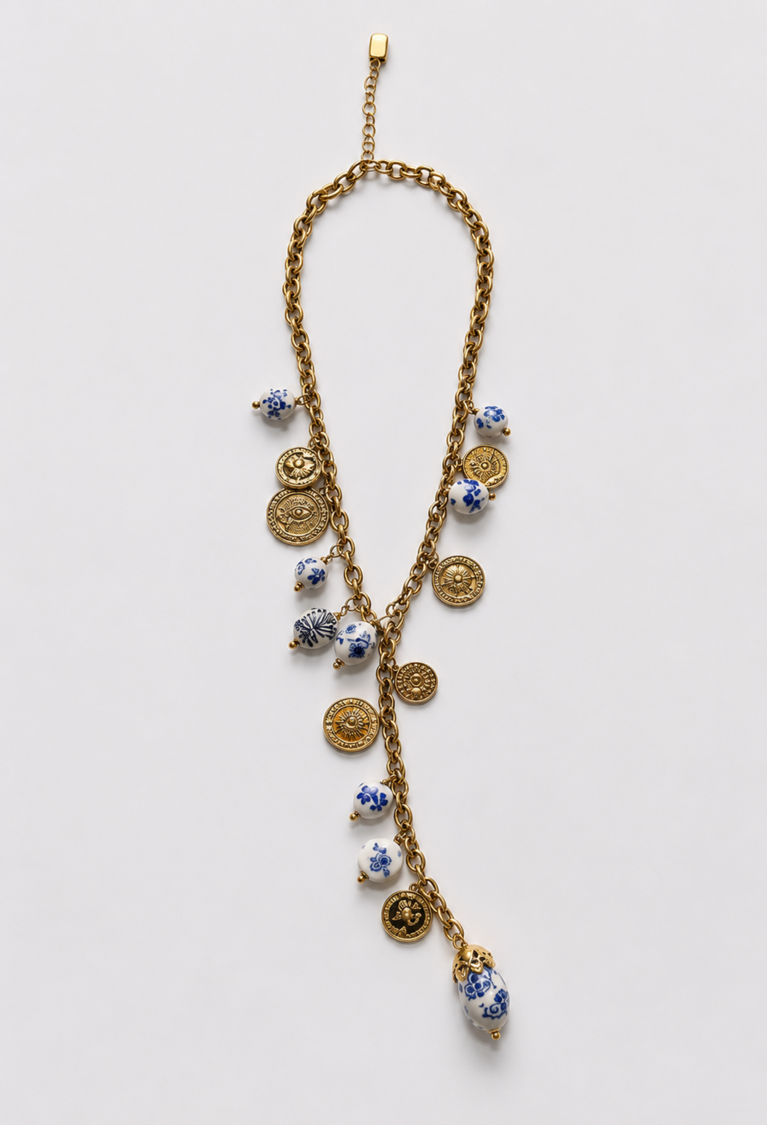 Collar Cadena Dorada Medallones