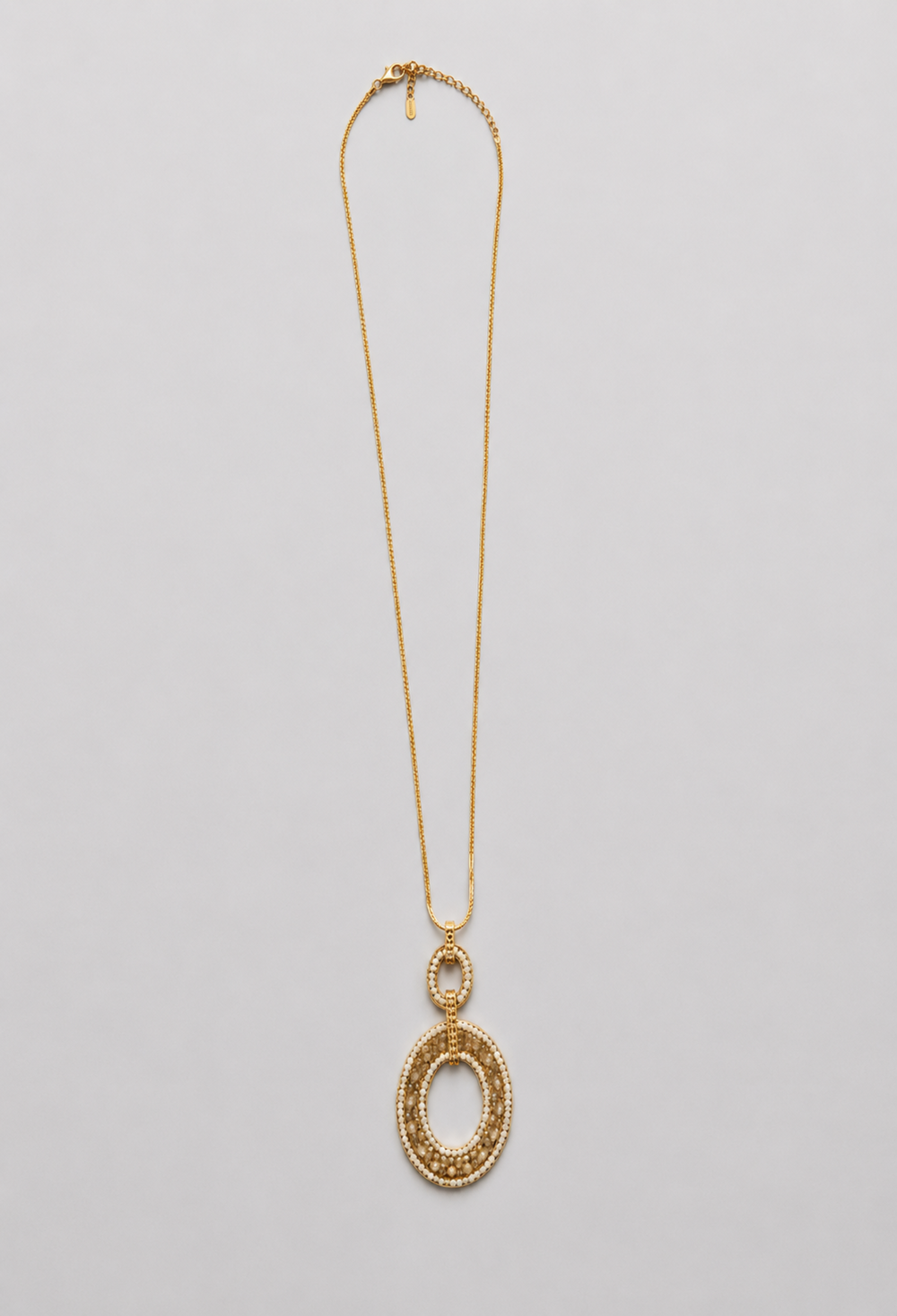 Collar Largo Colgante Oval - Foto 1