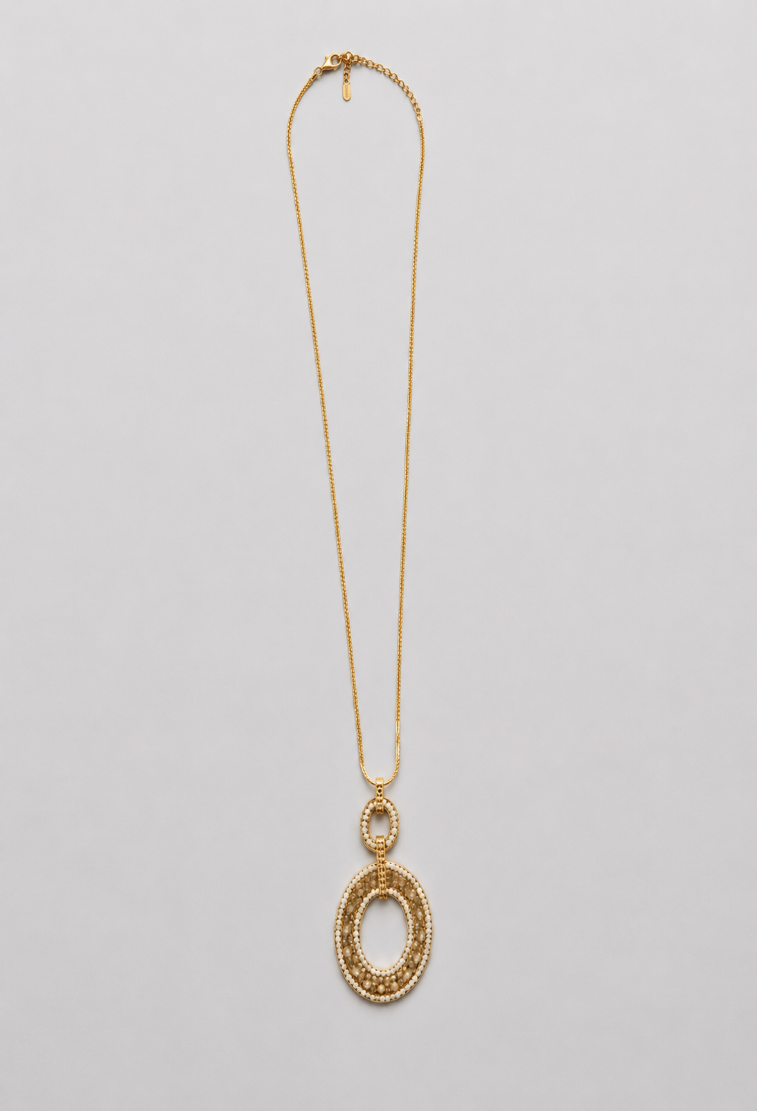 Collar Largo Colgante Oval