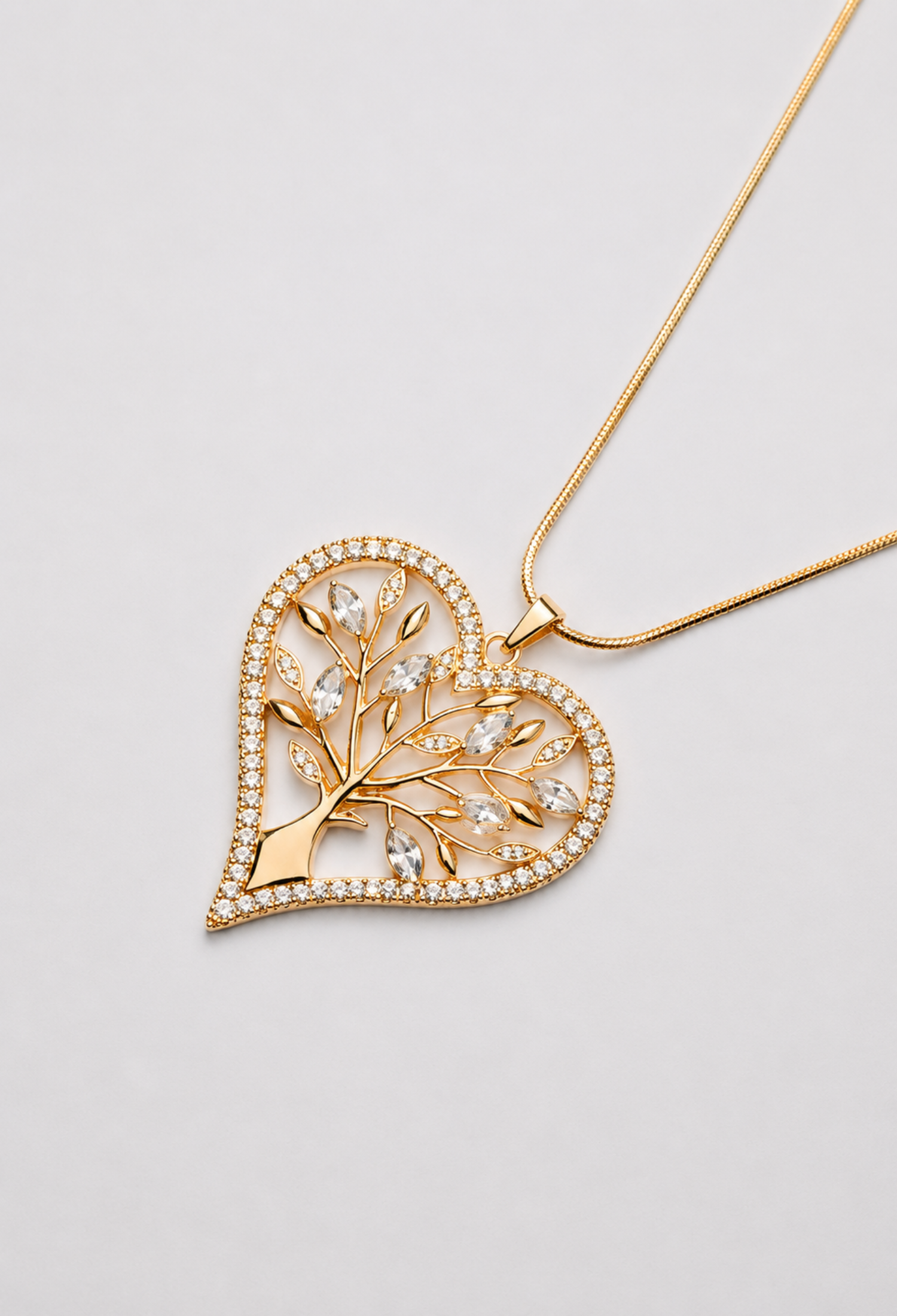 Collar Largo Corazón Árbol de la Vida