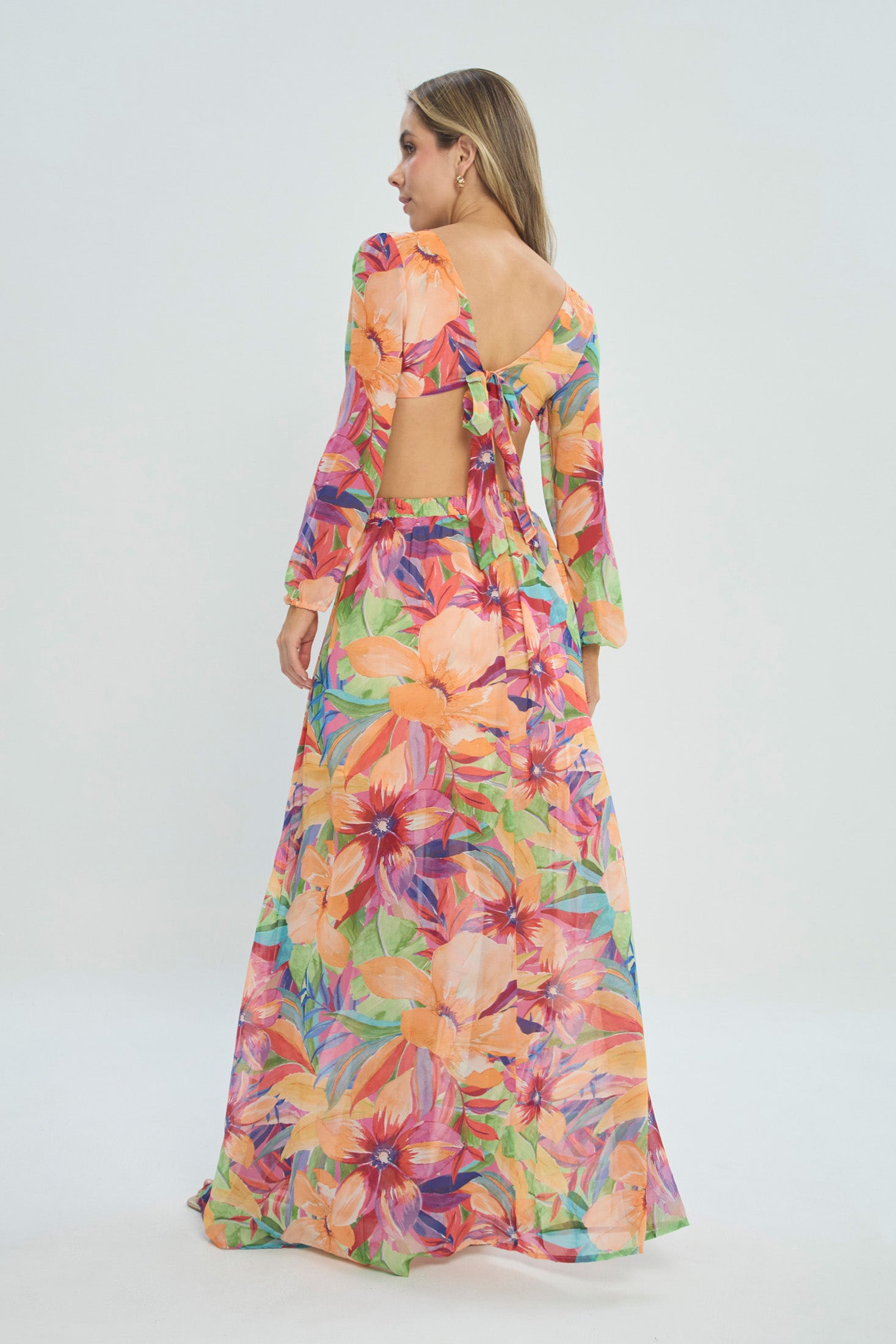 Vestido Floral vista 3 - Outlet BYBLA Colombia