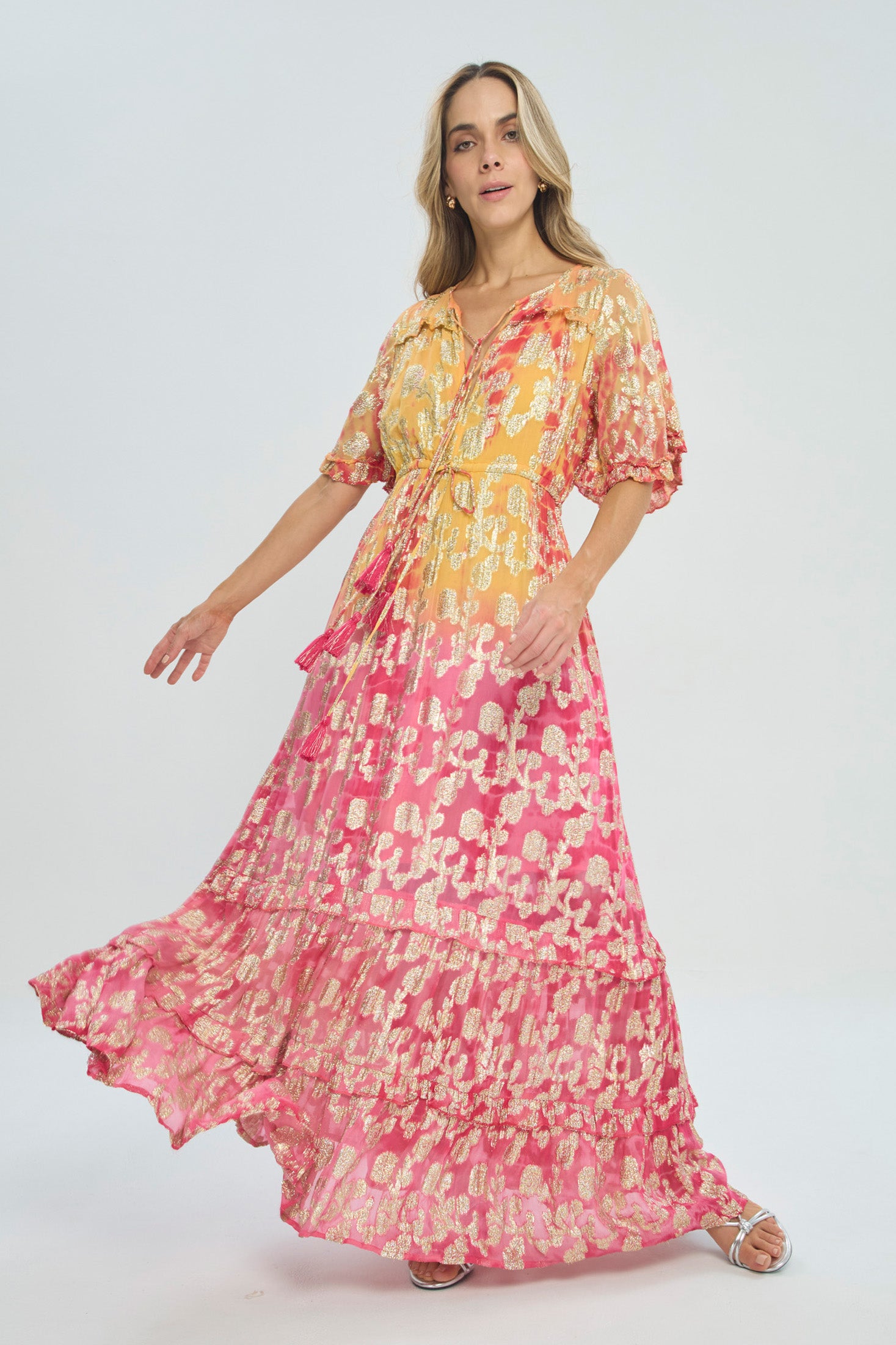 Vestido Lurex Dorado - Outlet BYBLA Colombia