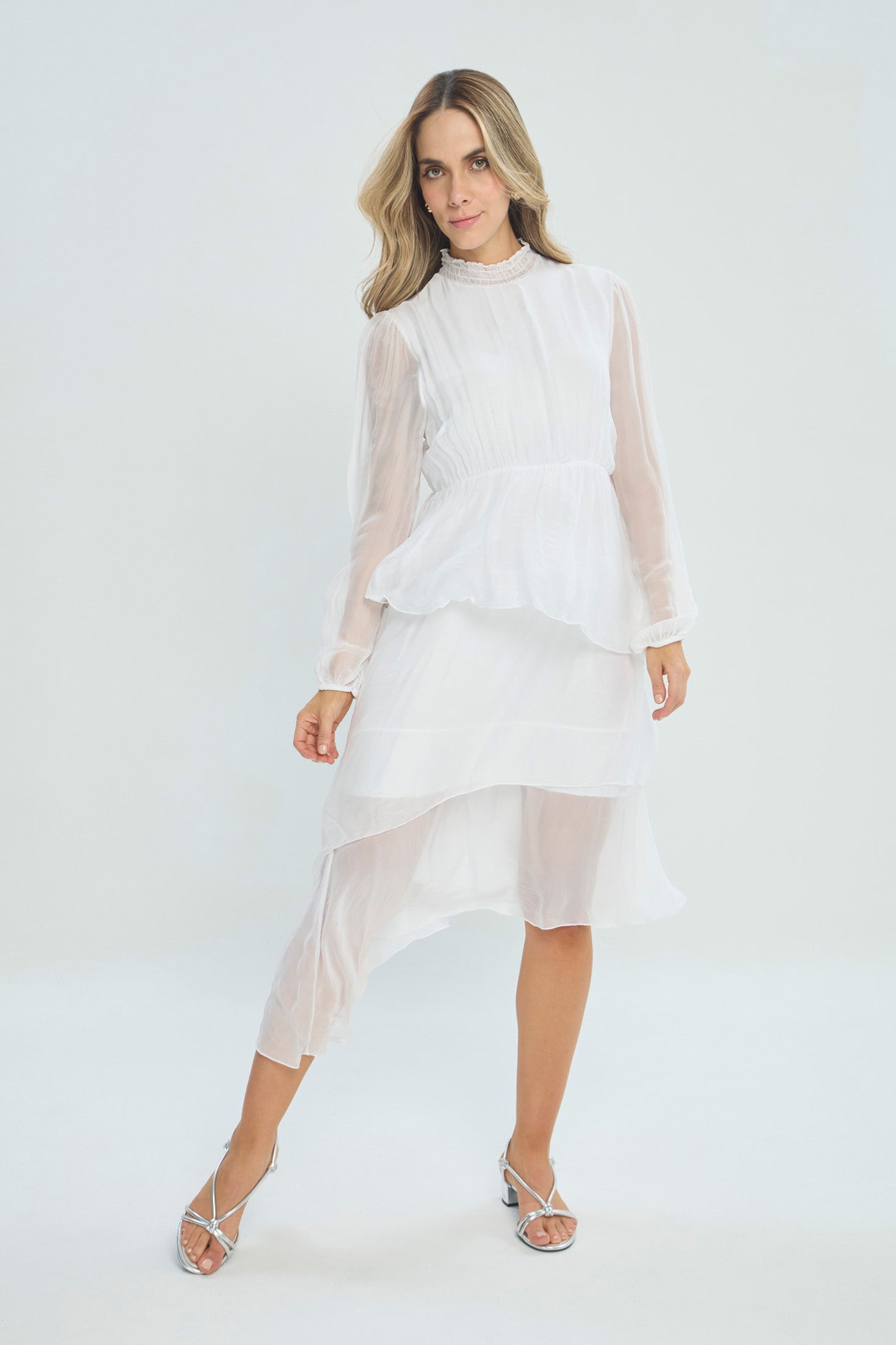 Vestido Midi Encaje - Outlet BYBLA Colombia