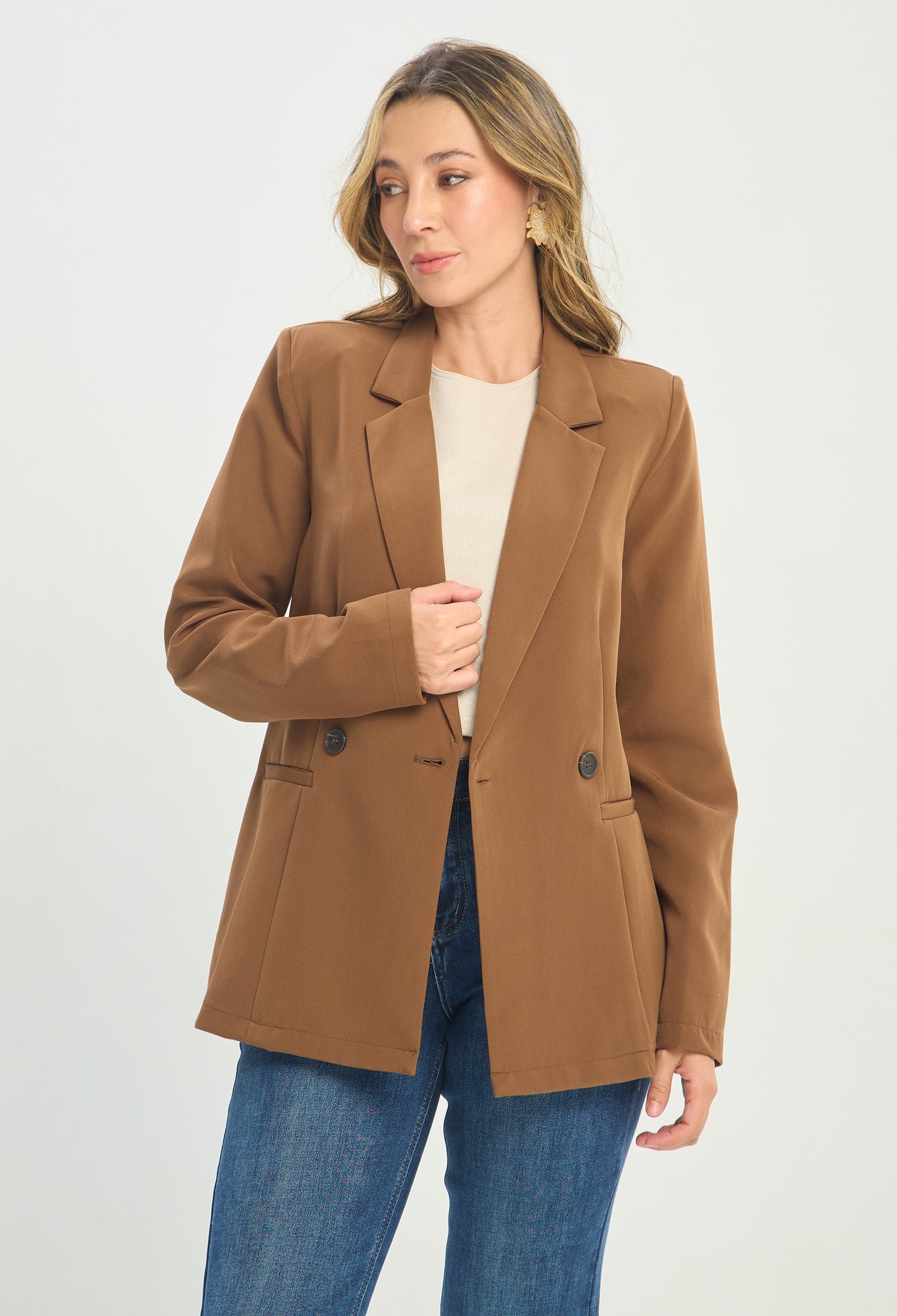 Blazer Cruzado Café BYBLA