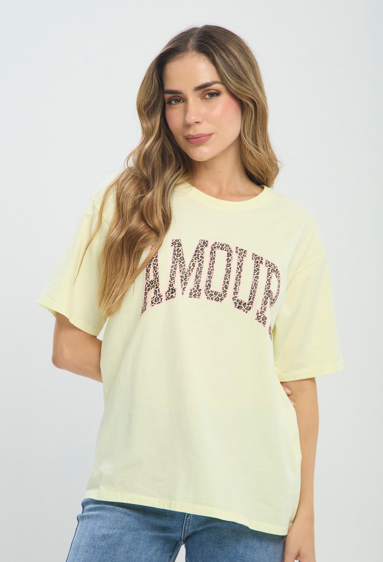 Camiseta Estampado AMOUR amarillo BYBLA Colombia