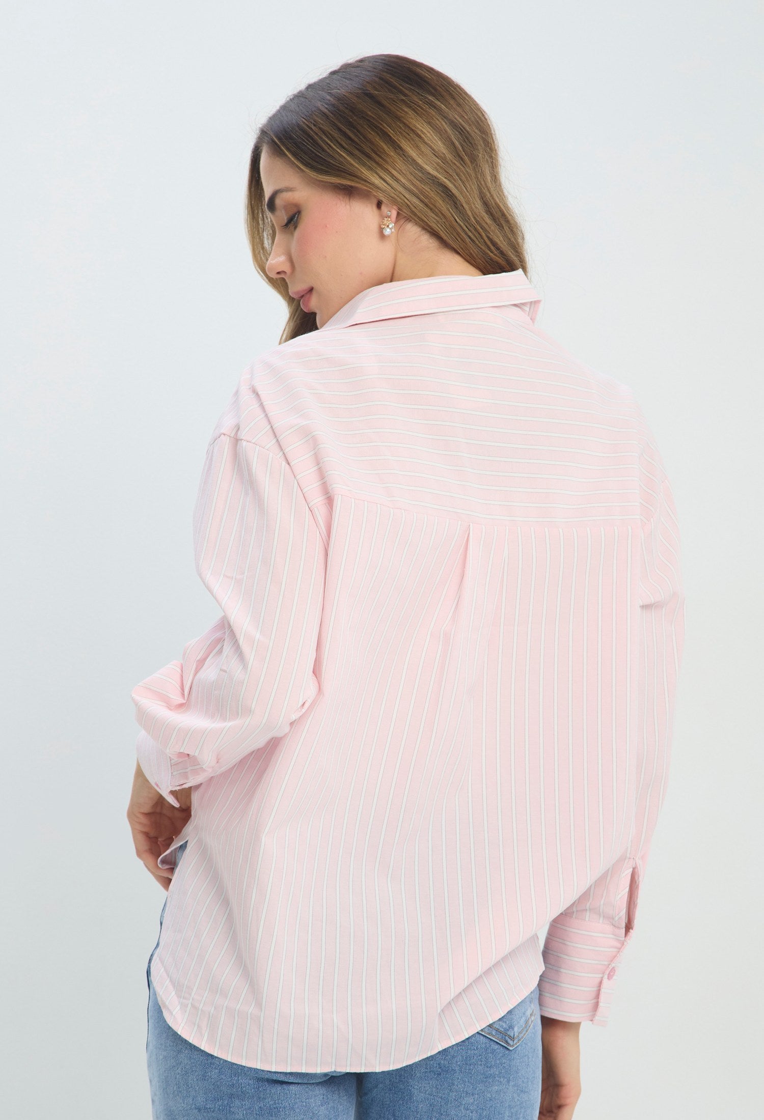 Camisa Bordado Floral Rosa rosa BYBLA Colombia - vista 4