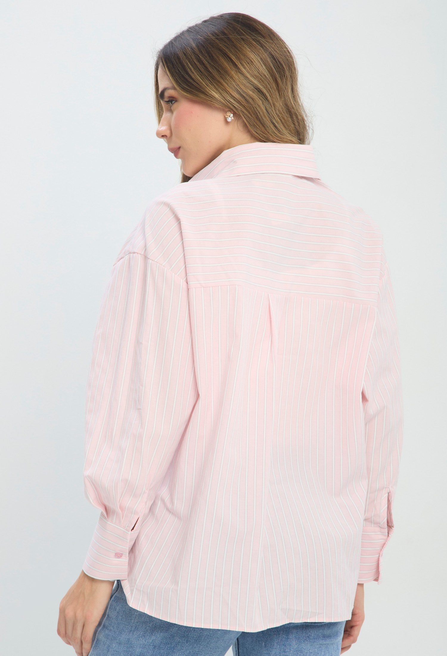 Camisa Bordado Floral Rosa rosa BYBLA Colombia - vista 5