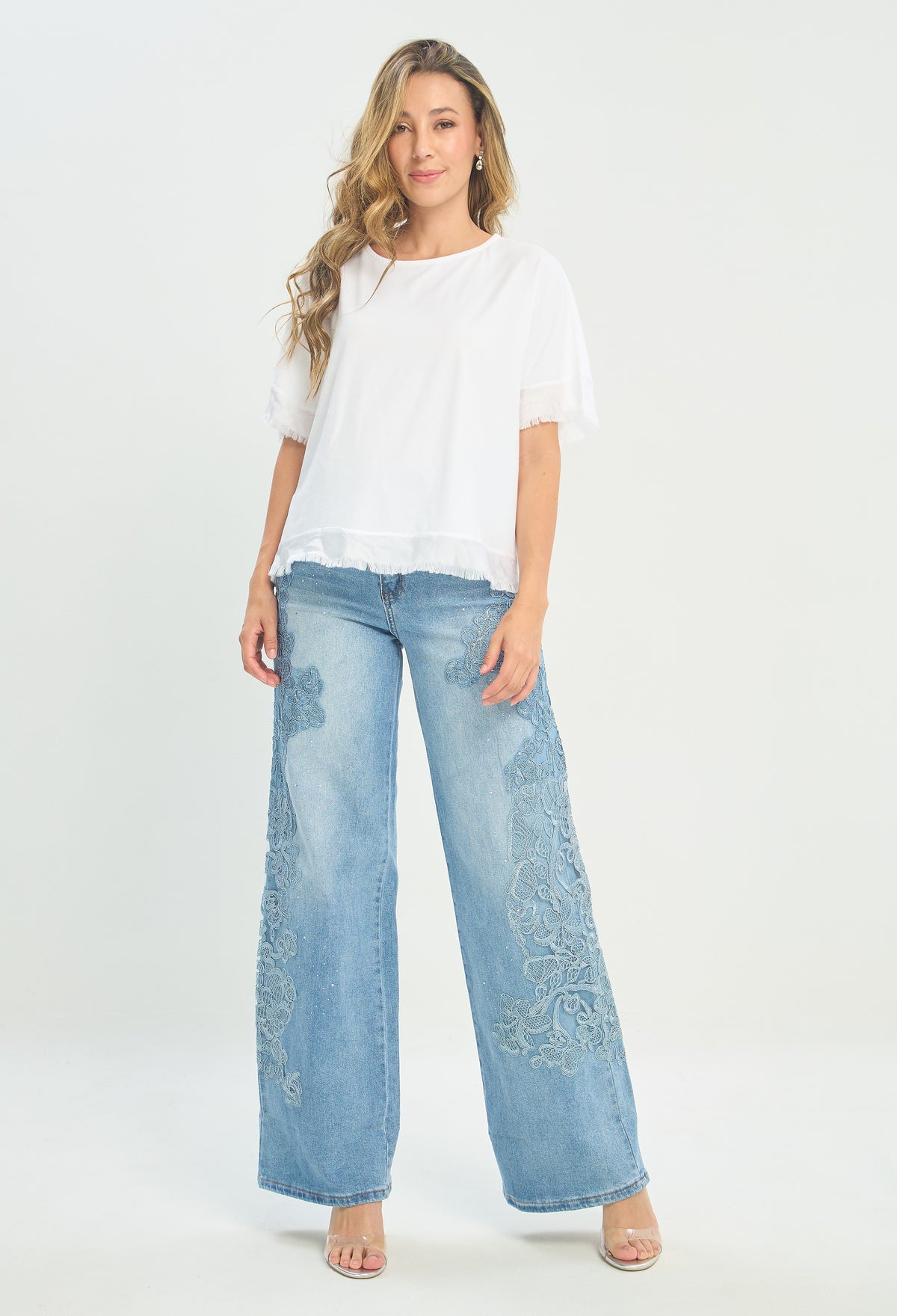 Blusa Botones en la Espalda Blanca BYBLA - vista 5