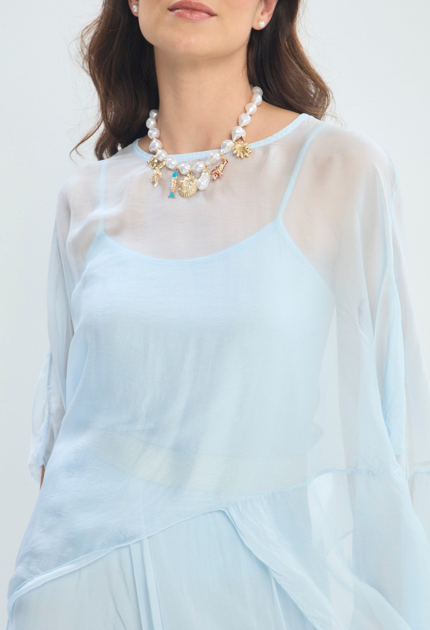 Blusa Capa Top Interior azul cielo BYBLA - vista 4