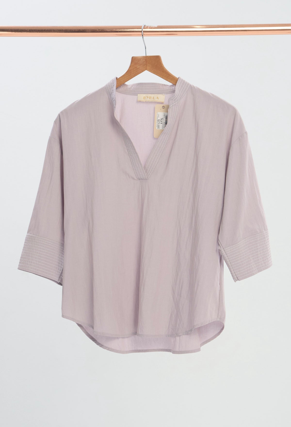 Blusa Cuello Mao Manga 3/4 Morados