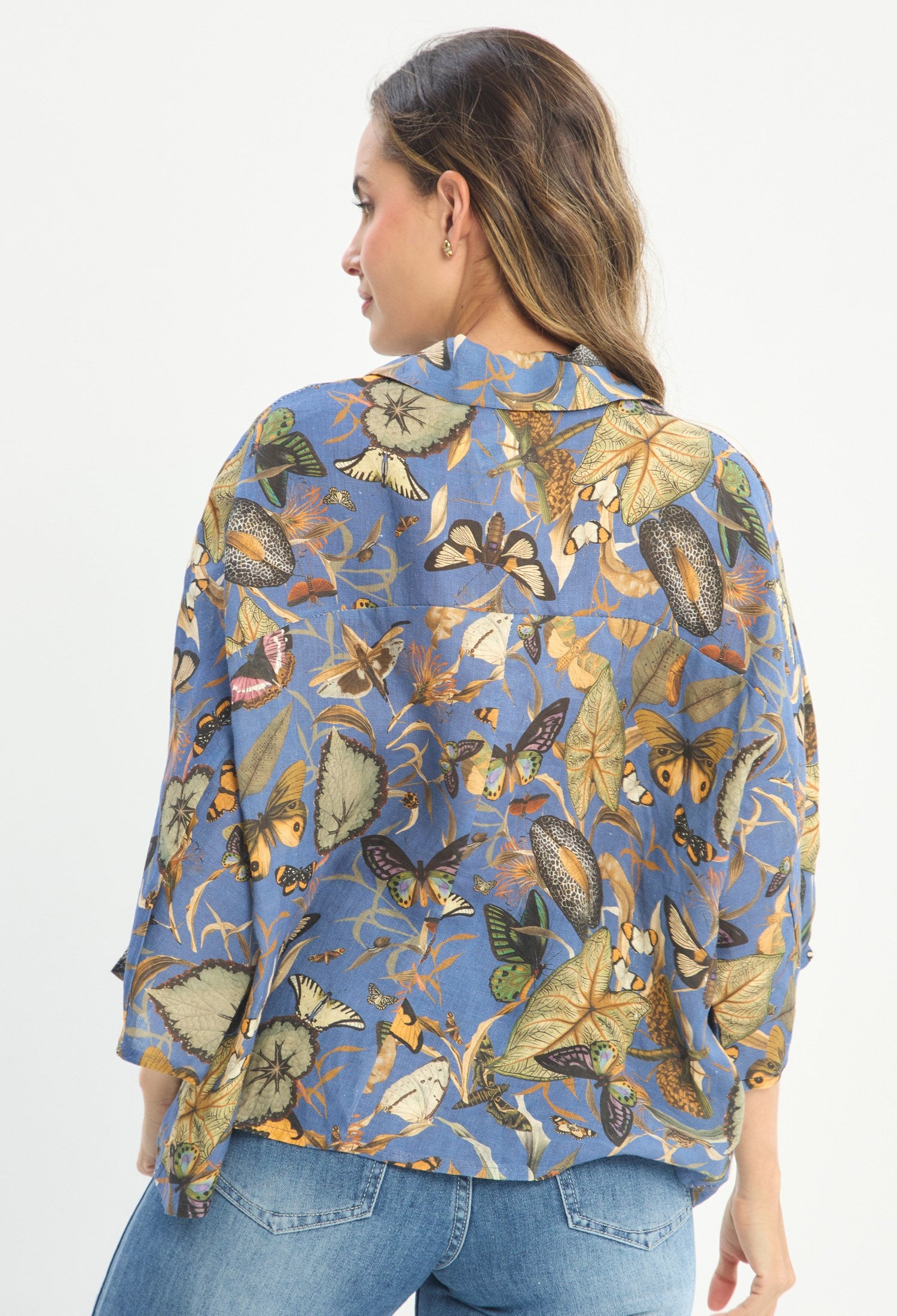 Blusa Manga 3/4 Azul - BYBLA outlet - vista 4