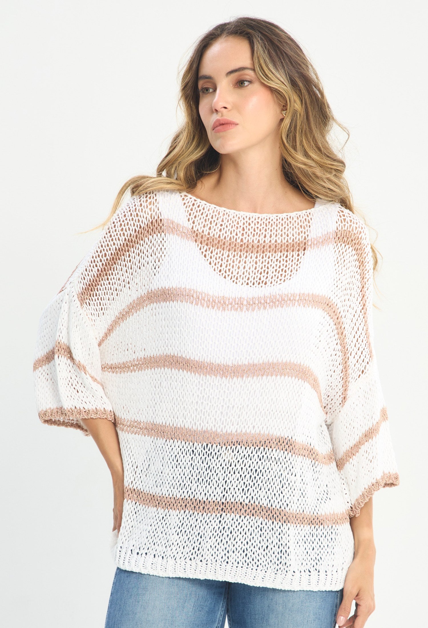 Blusa Manga 3/4 Blanco - BYBLA outlet