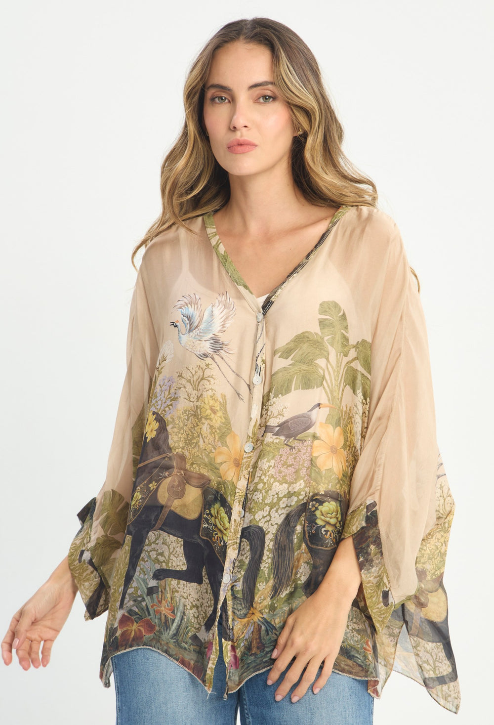 Blusa Manga 3/4 Marrón - BYBLA outlet