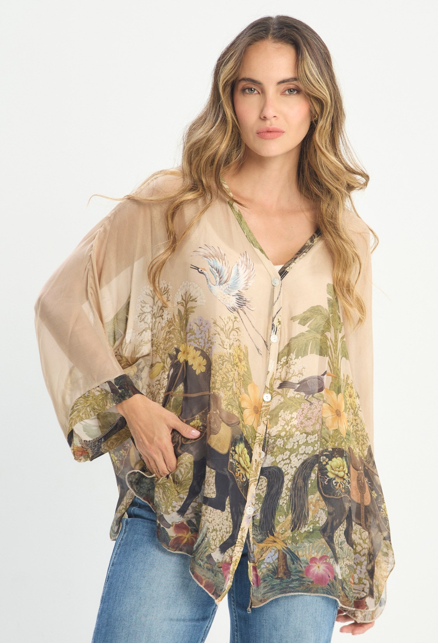 Blusa Manga 3/4 Marrón - BYBLA outlet - vista 2