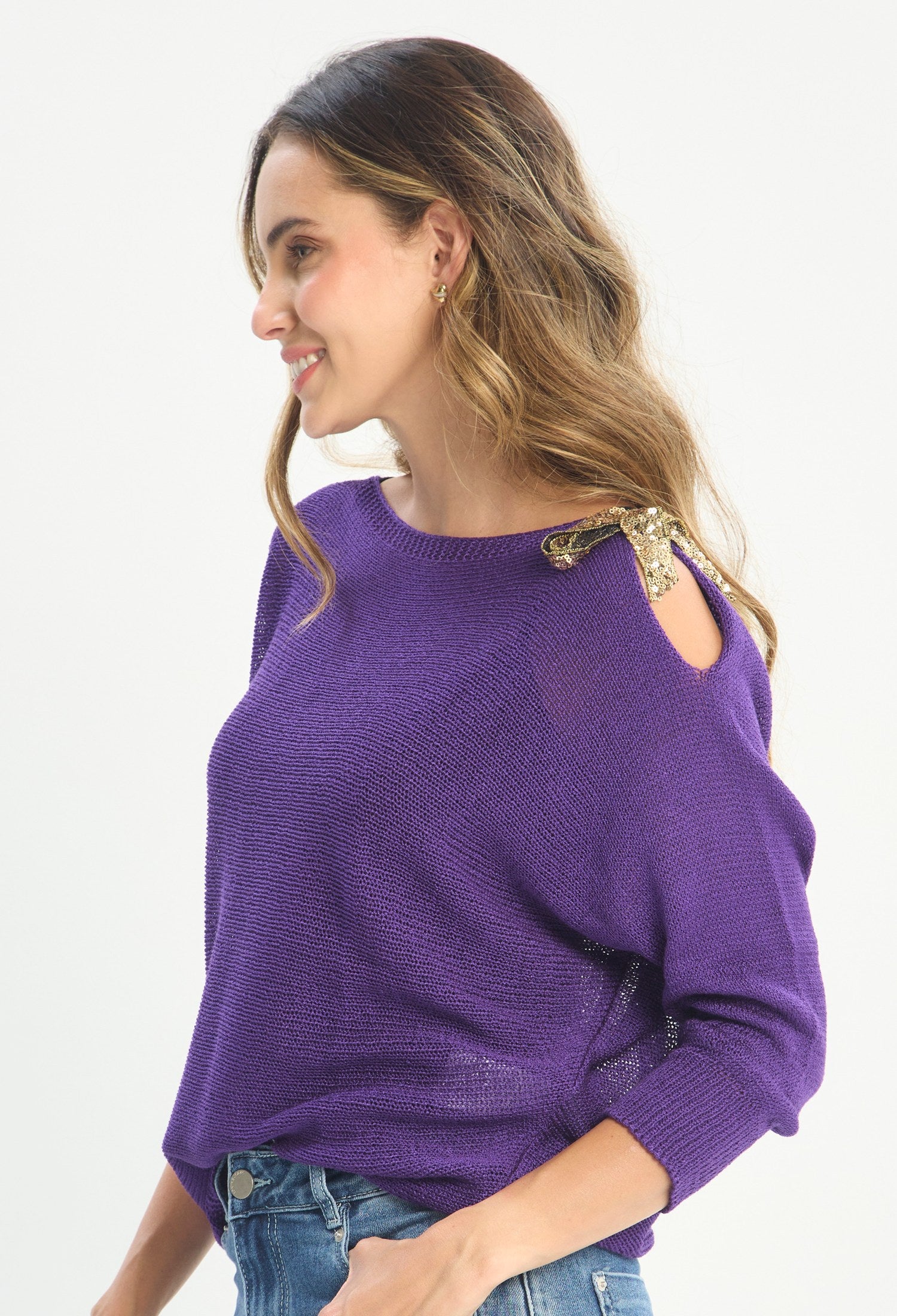 Blusa Manga 3/4 Morado - BYBLA outlet - vista 2
