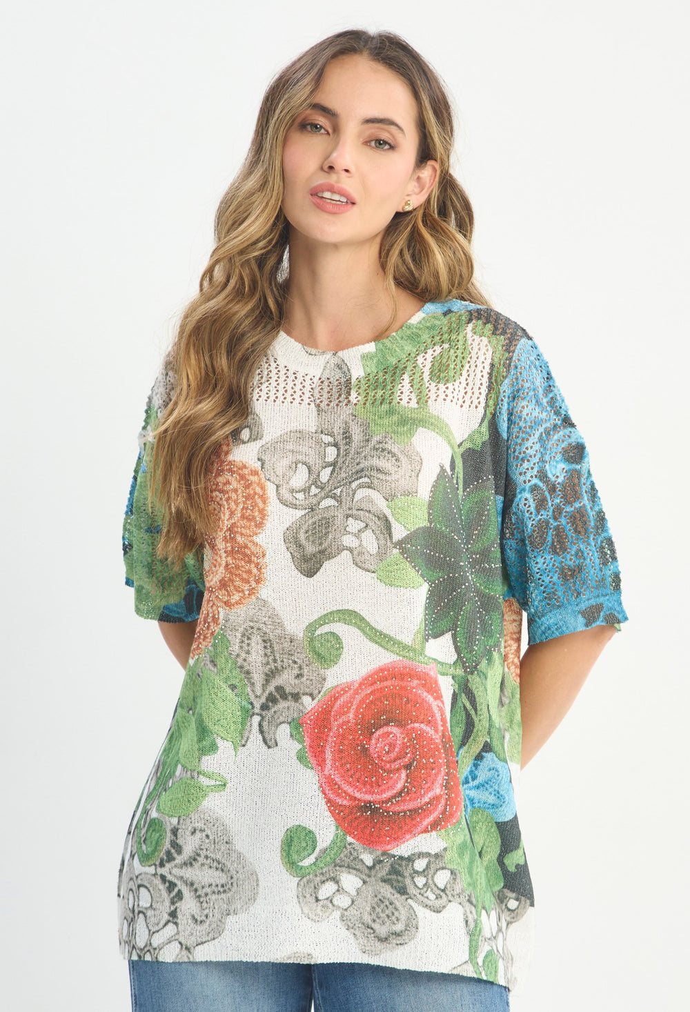 Blusa Manga Corta Multicolor - BYBLA outlet