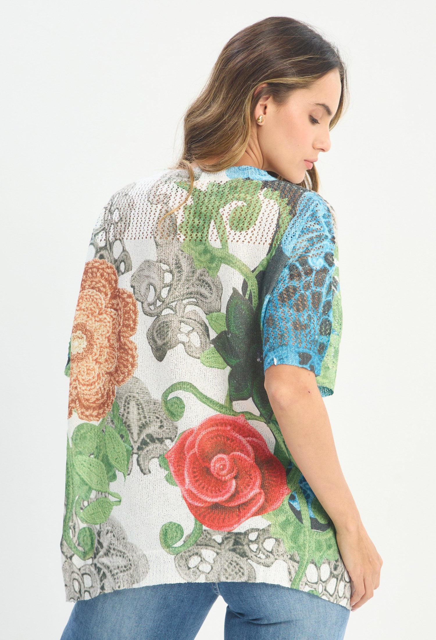 Blusa Manga Corta Multicolor - BYBLA outlet - vista 3