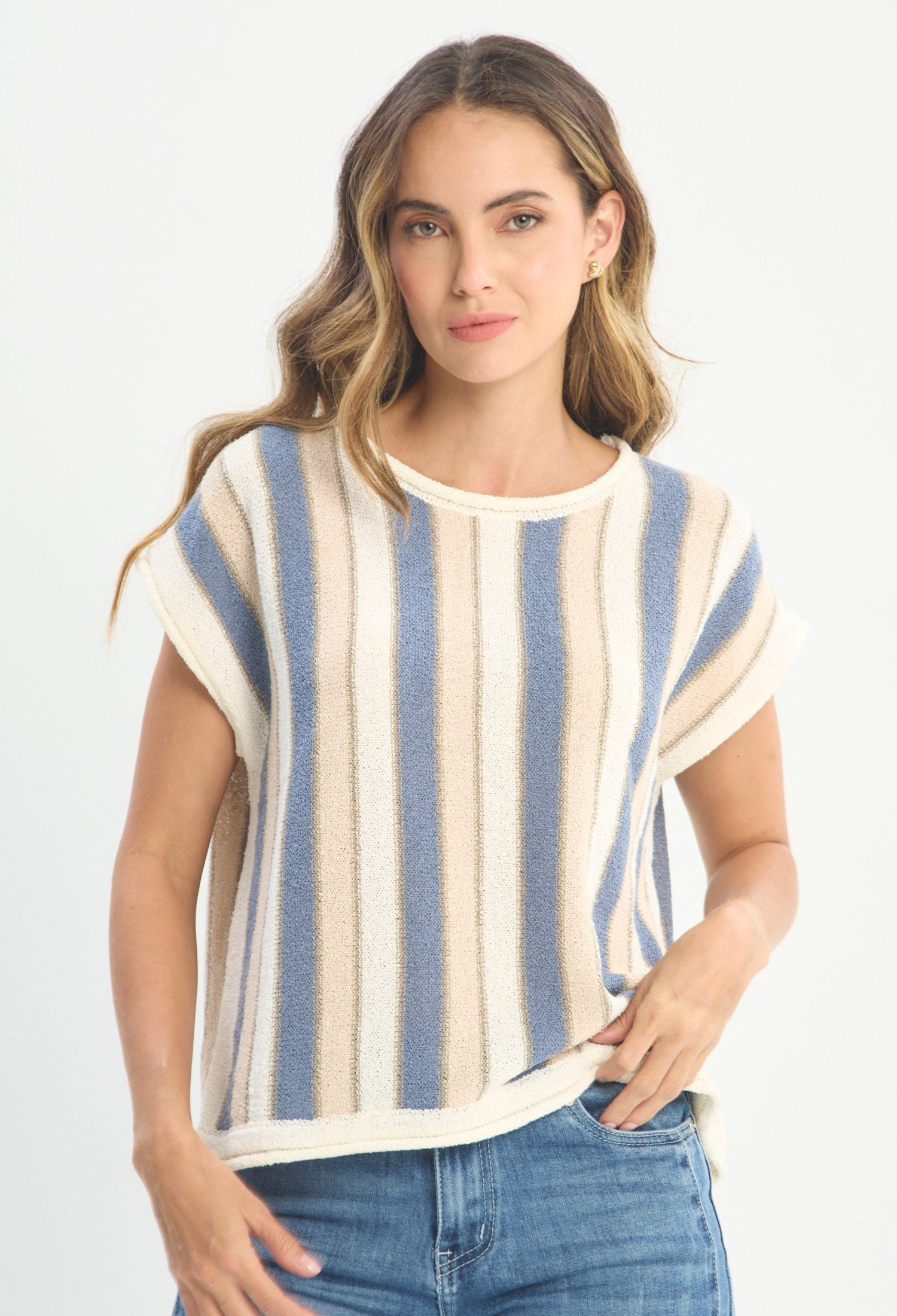 Blusa Manga Corta Multicolor - BYBLA outlet