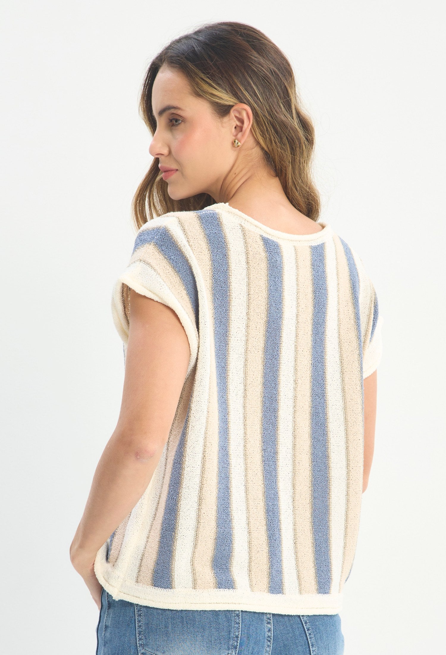 Blusa Manga Corta Multicolor - BYBLA outlet - vista 4