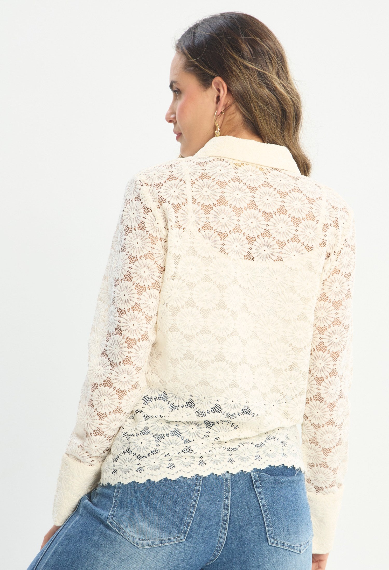 Blusa Manga Larga Beige - BYBLA outlet - vista 3
