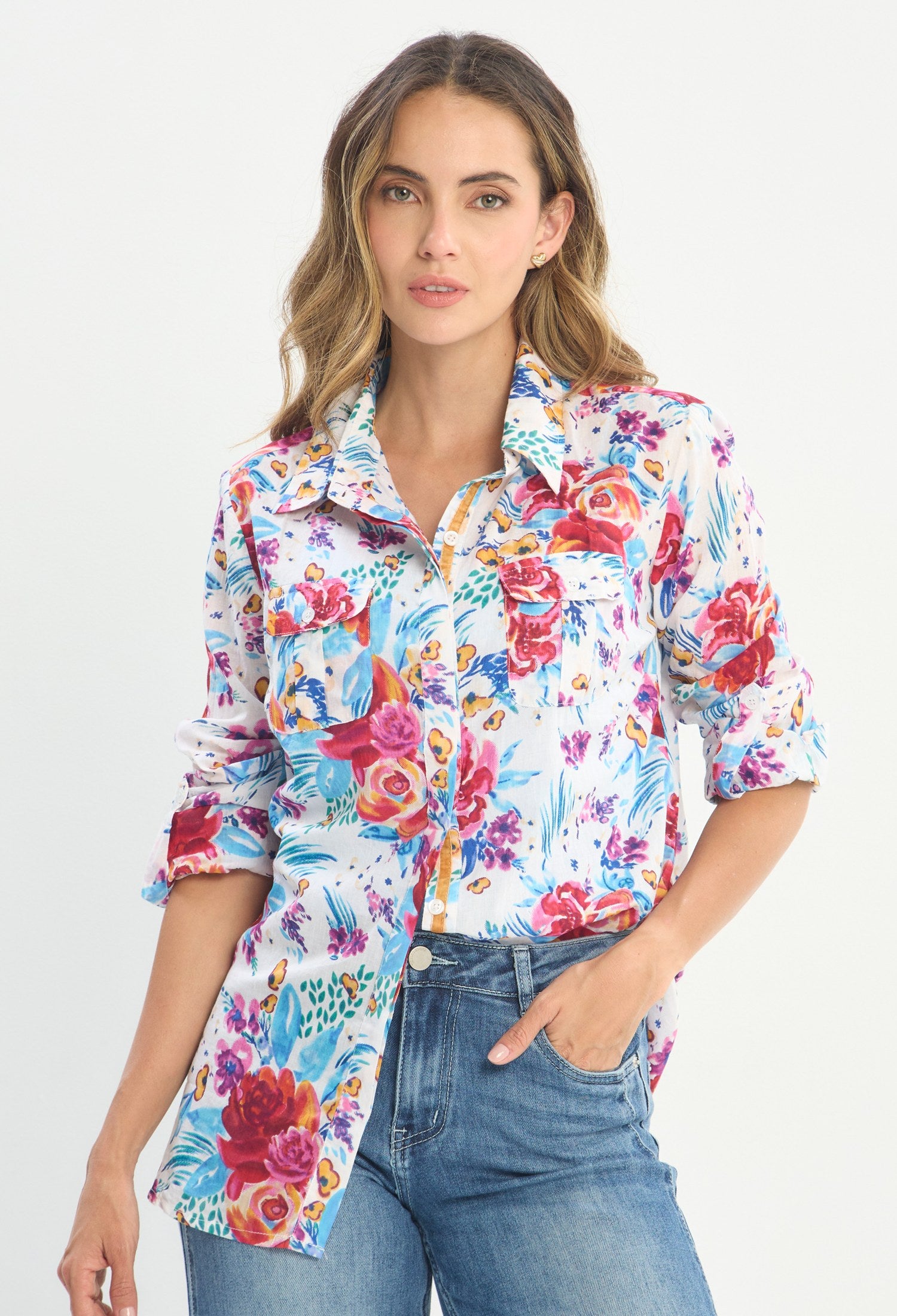 Blusa Manga Larga Blanco - BYBLA outlet
