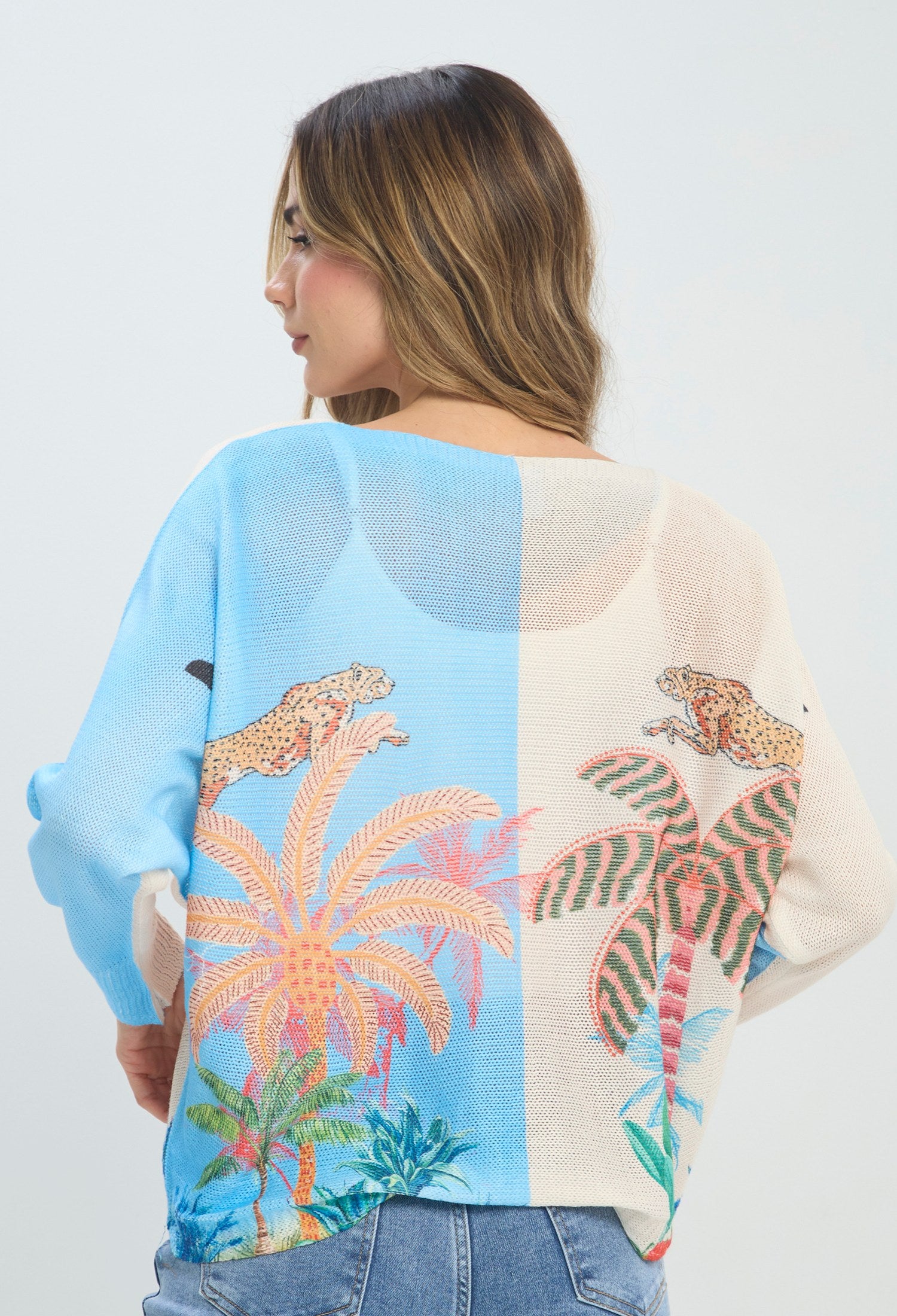 Buzo Print Tropical azul BYBLA Colombia - vista 4