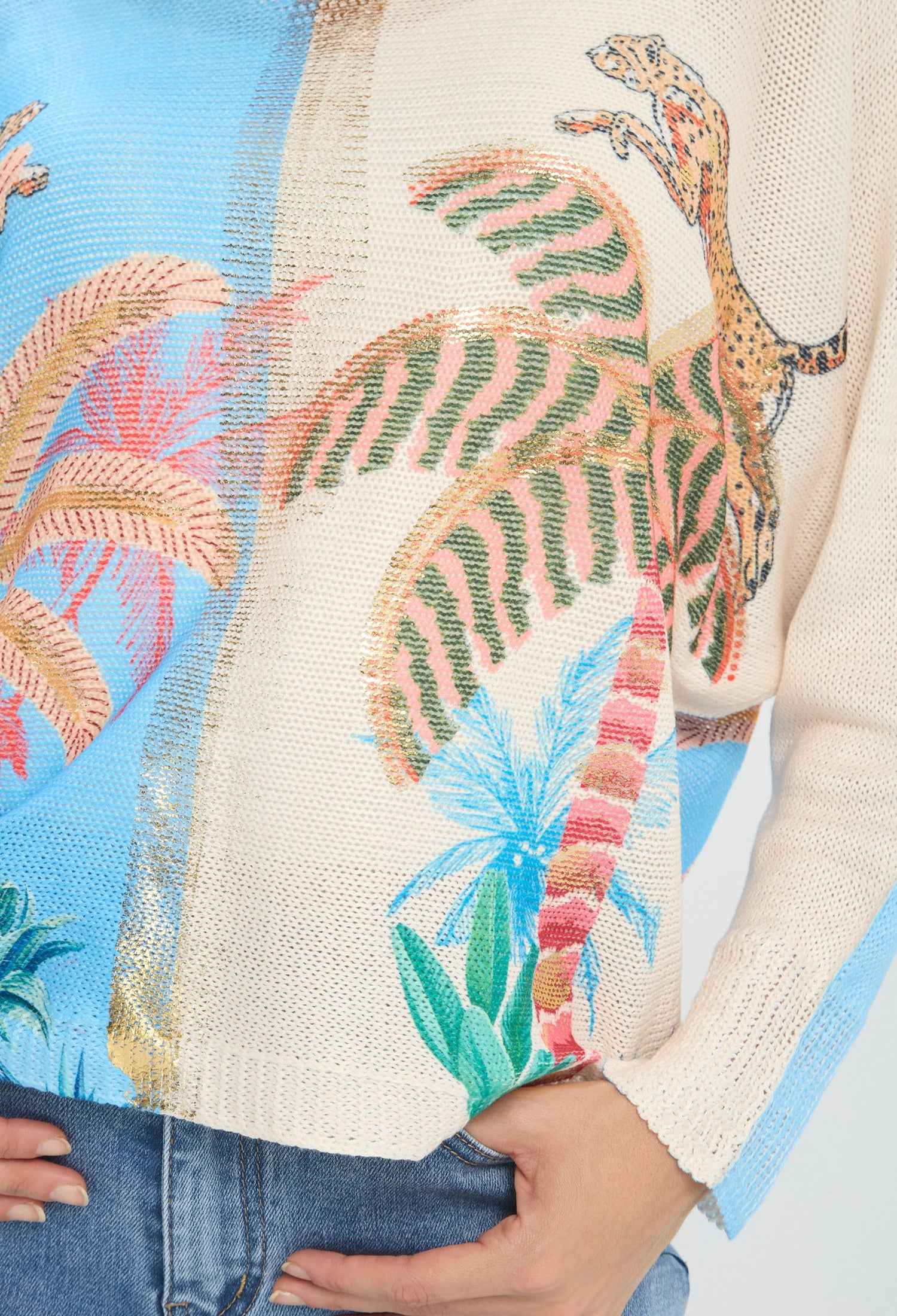 Buzo Print Tropical azul BYBLA Colombia - vista 5