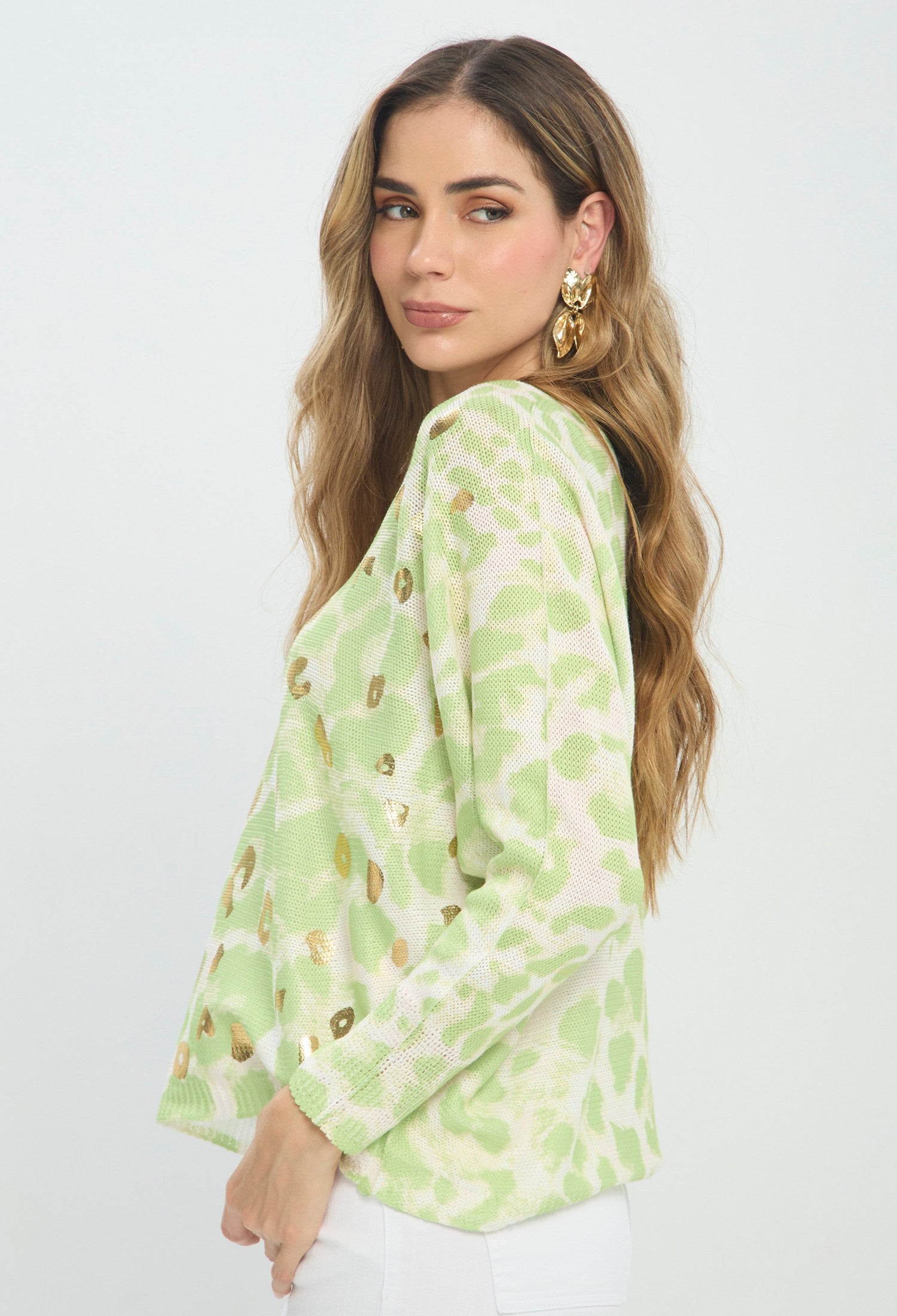Buzo Estampado Lentejuelas verde BYBLA Colombia - vista 2