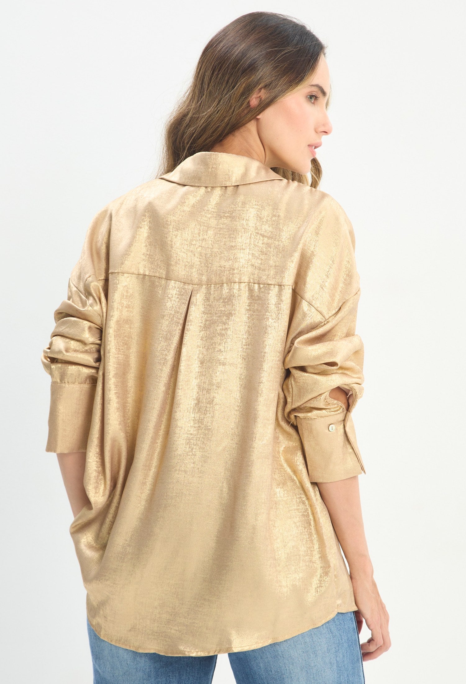 Blusa Manga Larga Dorado - BYBLA outlet - vista 3