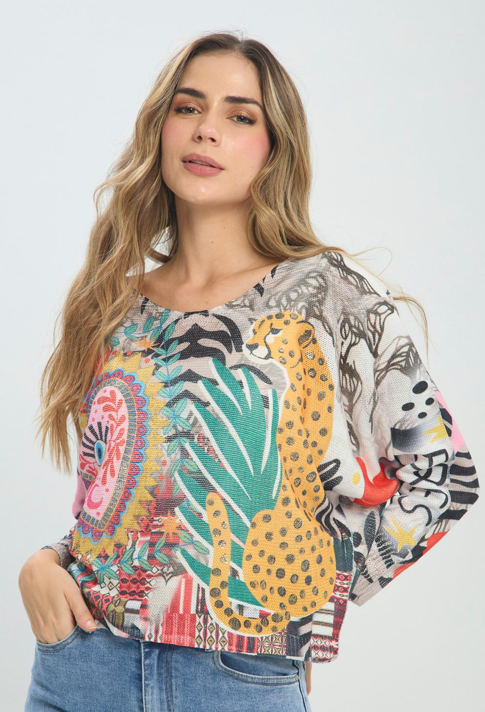 Blusa Print Tigre Multicolor multicolor BYBLA Colombia