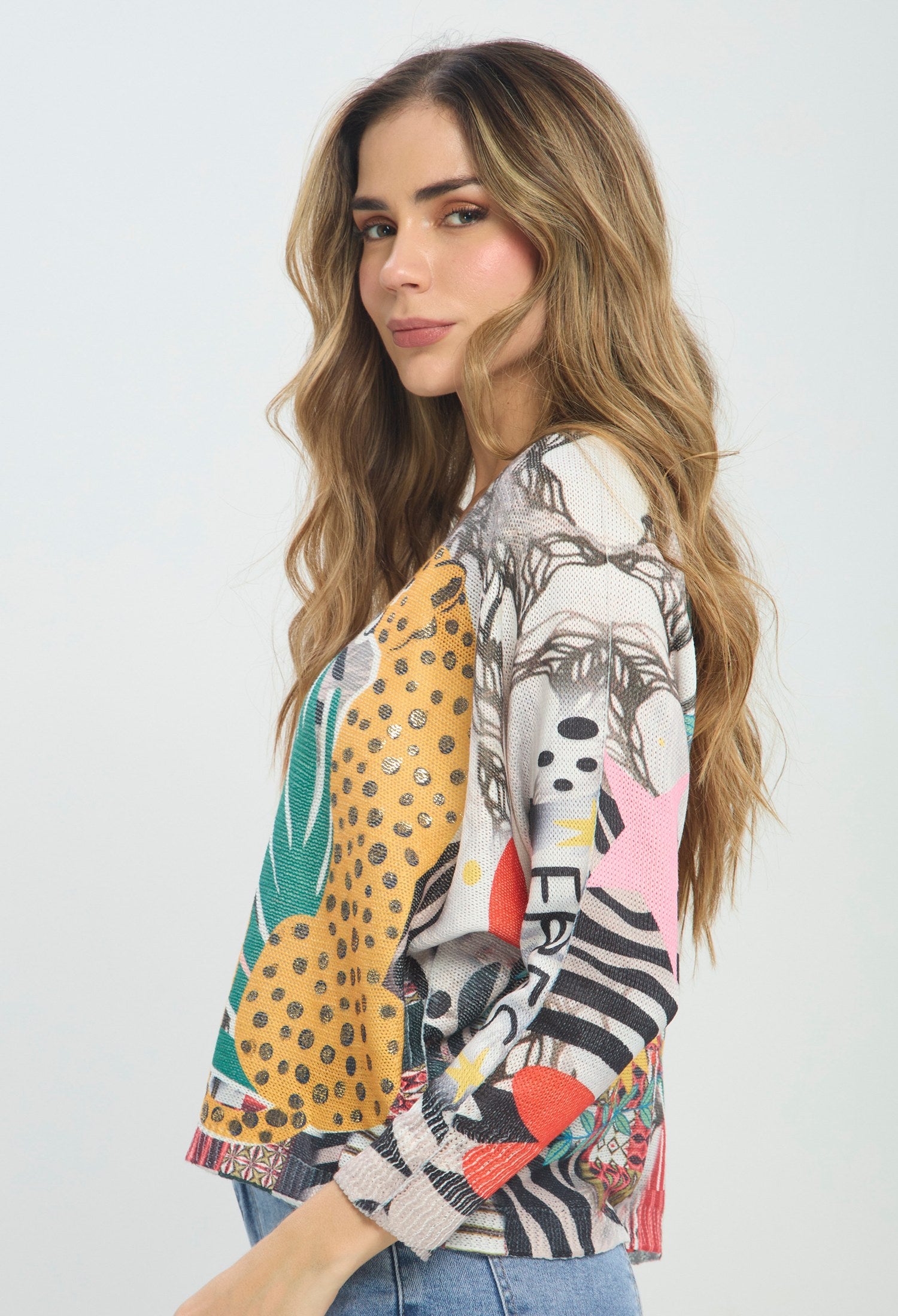 Blusa Print Tigre Multicolor multicolor BYBLA Colombia - vista 2