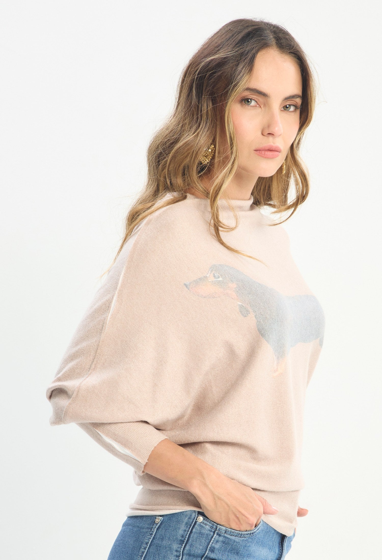 Blusa Manga Larga Marrón - BYBLA outlet - vista 3