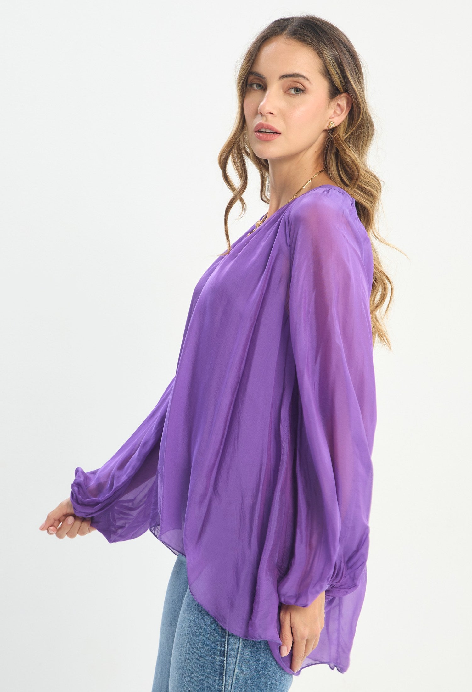 Blusa Manga Larga Morado - BYBLA outlet - vista 2