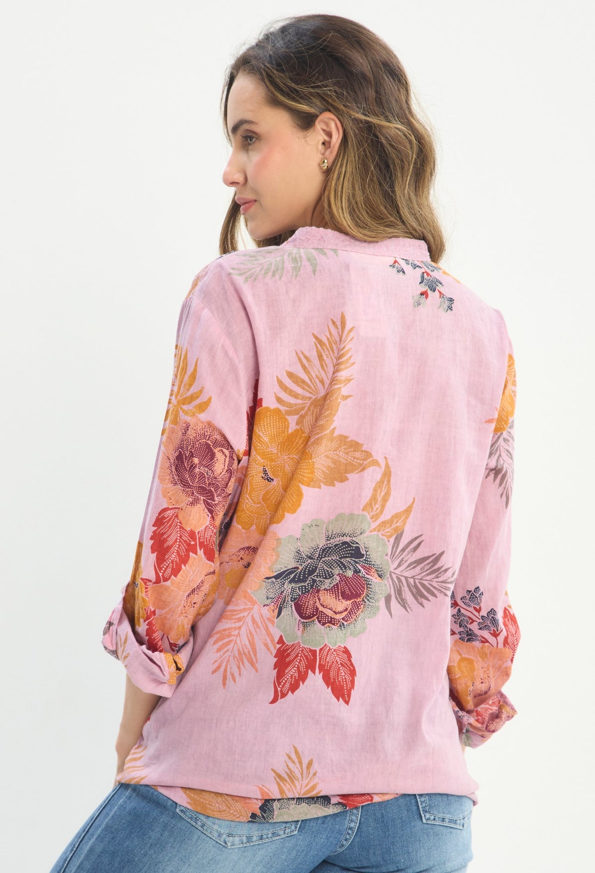 Blusa Manga Larga Rosa - BYBLA outlet - vista 3